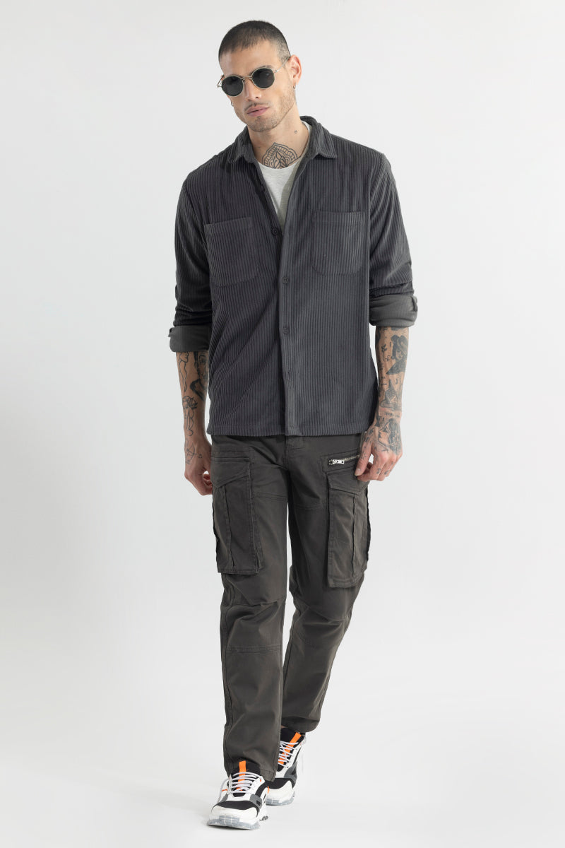 SNITCH Cozy Cord Elephant Grey Shirt - view 3