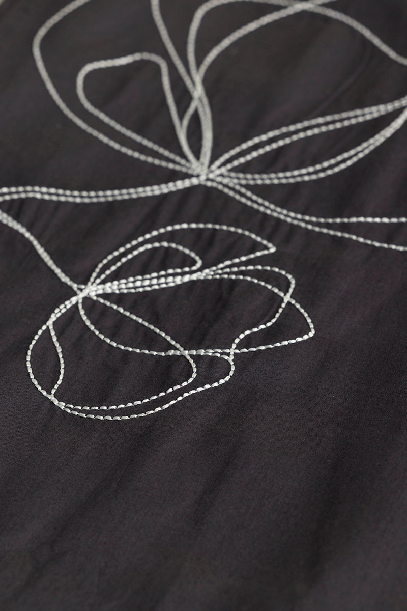 SNITCH Tulipa Embroidered Black Shirt - view 8