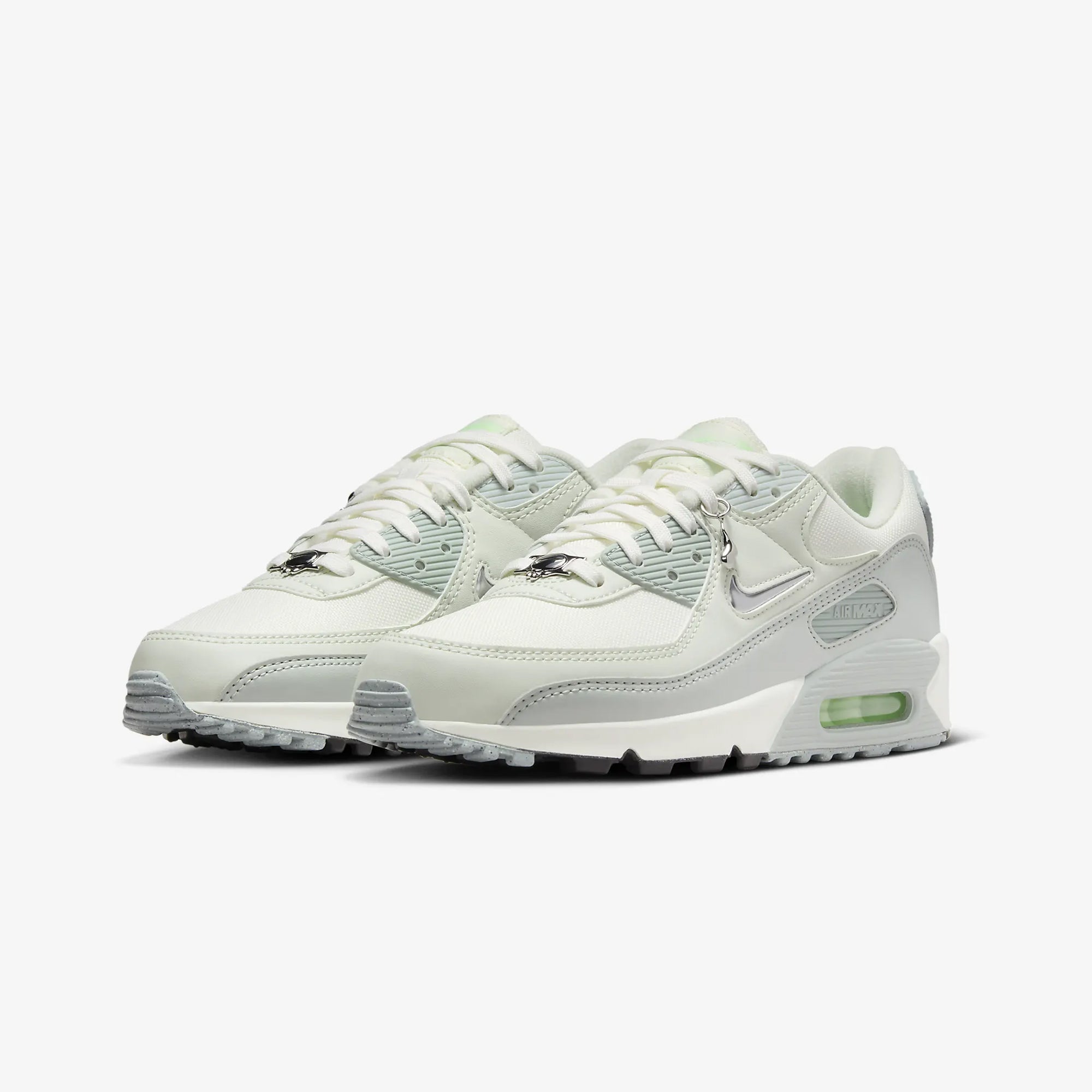 Nike | AIR MAX 90 SE { SAIL/METALLIC SILVER-SEA GLASS - view 2