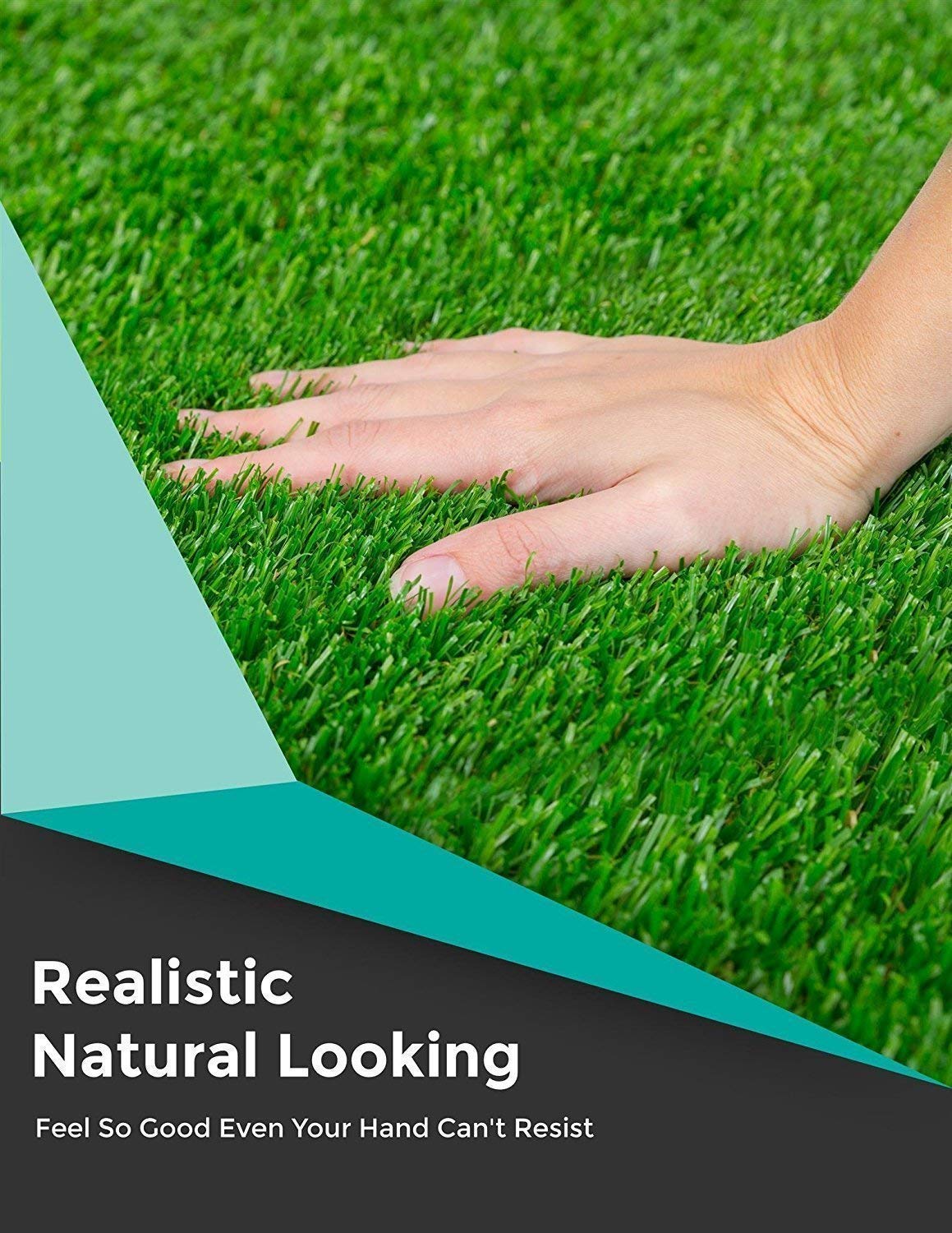 Kuber Industries High Density 45 MM Artificial Grass Carpet Mat for Balcony, Lawn, Door(3.3 x 8 Feet)-CTKTC033130 - view 2