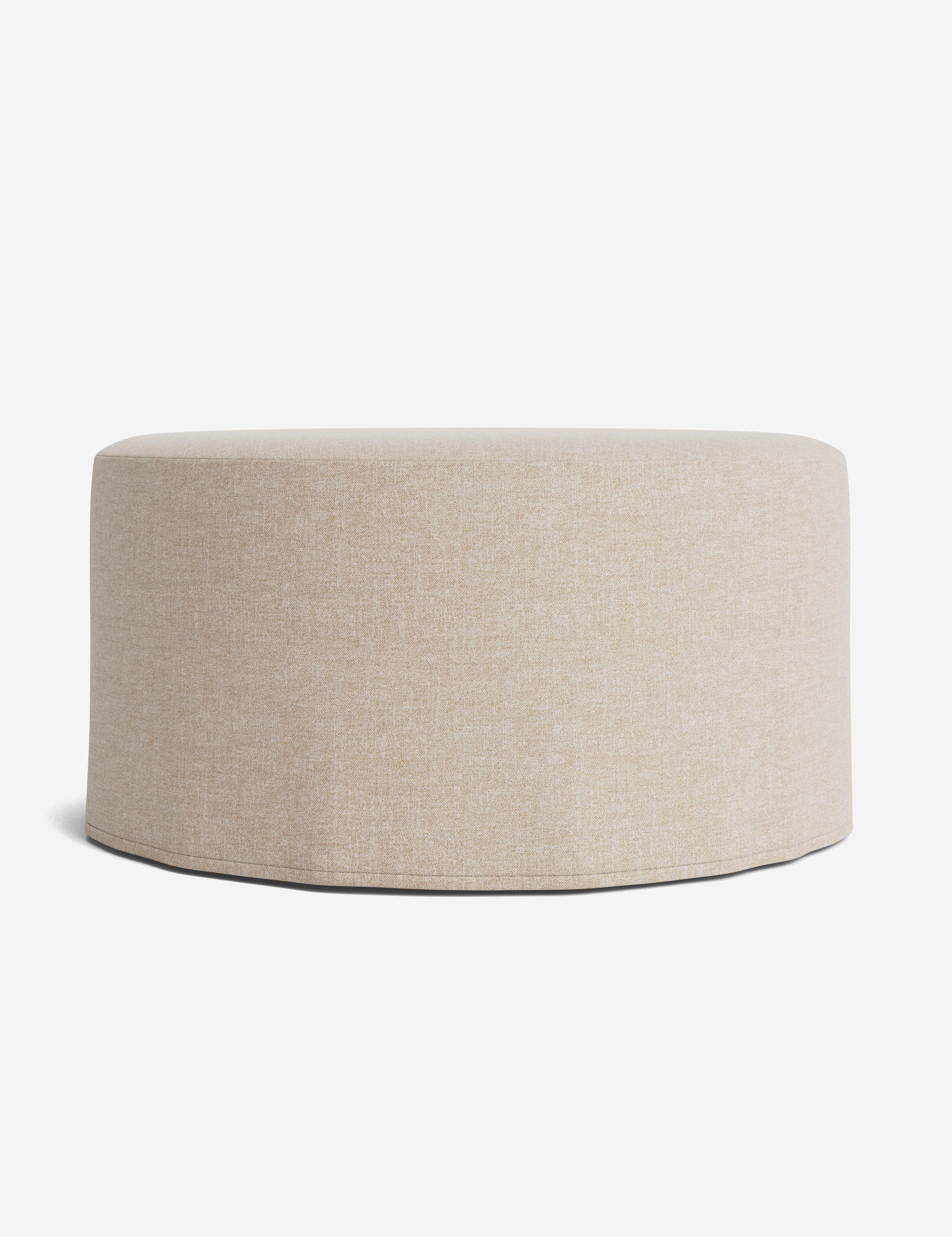 Lulu and Georgia Portola Slipcover Round Ottoman - view 7