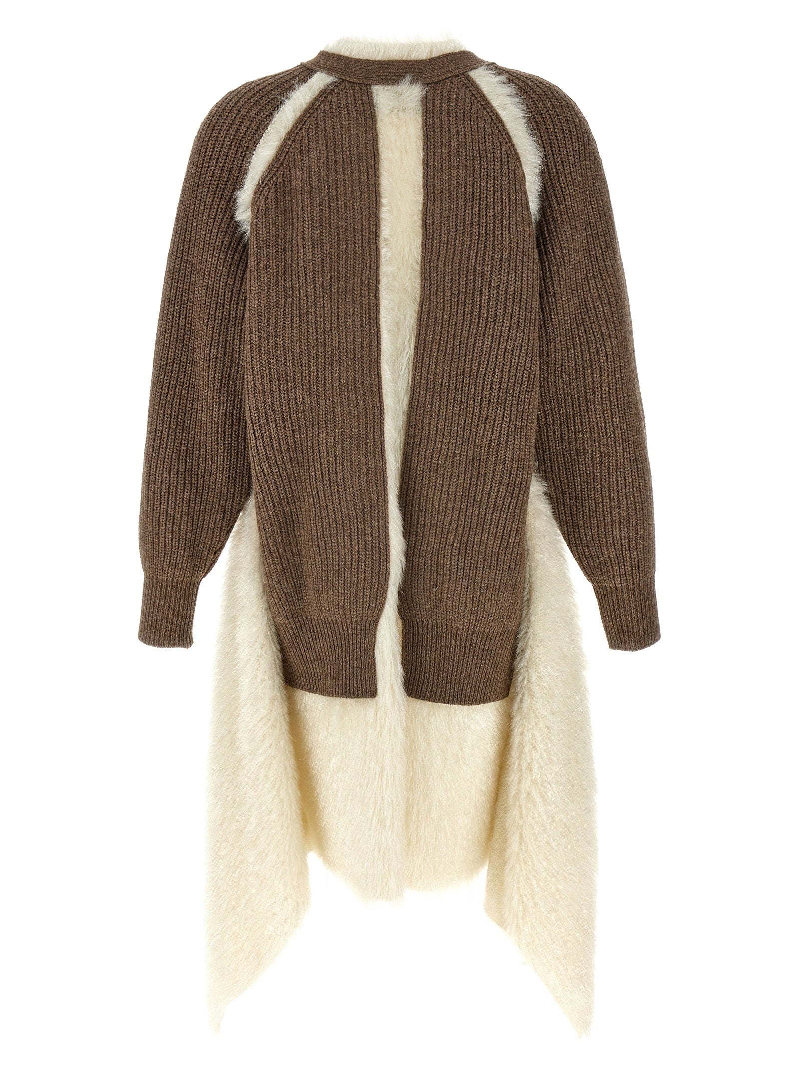 Undercover Two-material Cardigan – 100% wool - view 2