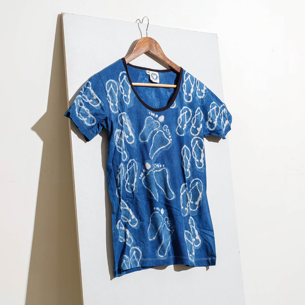 BINDAAS UNLIMITED Bindaas Block Art Printed Cotton Women Round Neck T-shirt 87