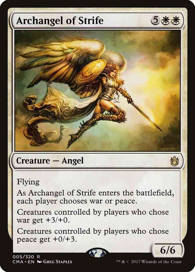 Magic Archangel of Strife [5] [Commander Anthology] [Non-Foil]