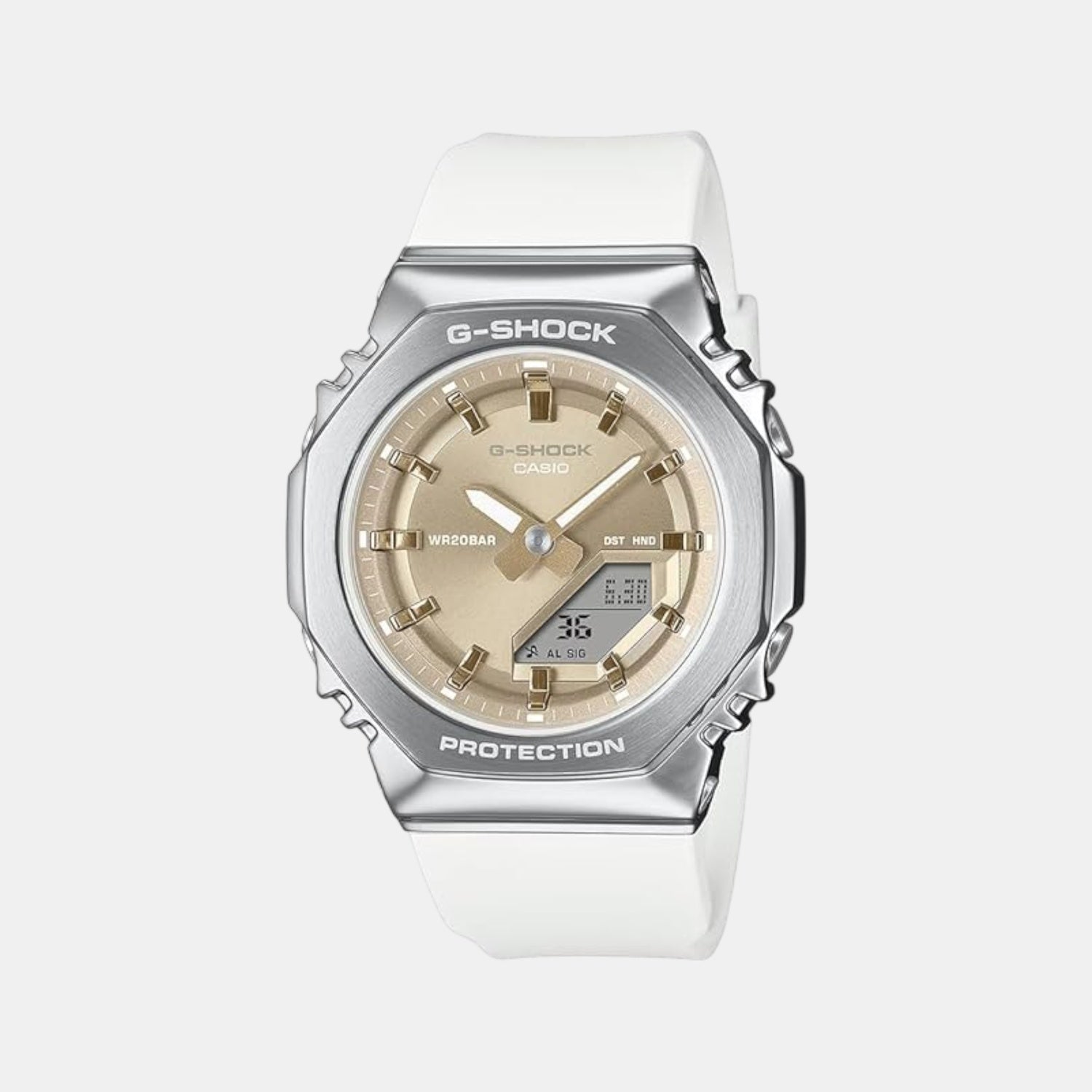 Casio G-Shock Women Quartz Gold Dial Analog-Digital Resin Watch G1657