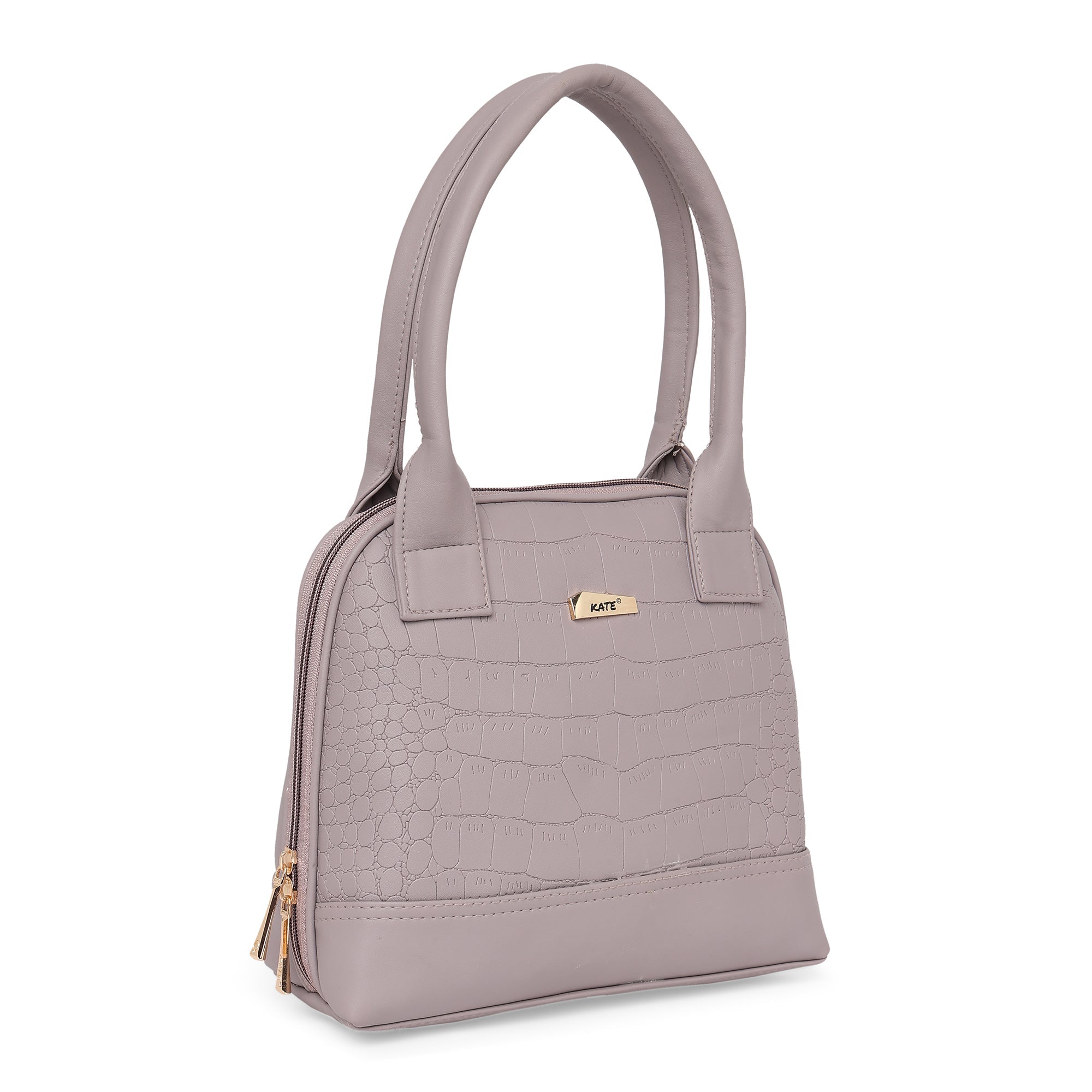 Peachmode Seller Mauve Women Vegan Leather Handbag With Belt - view 2