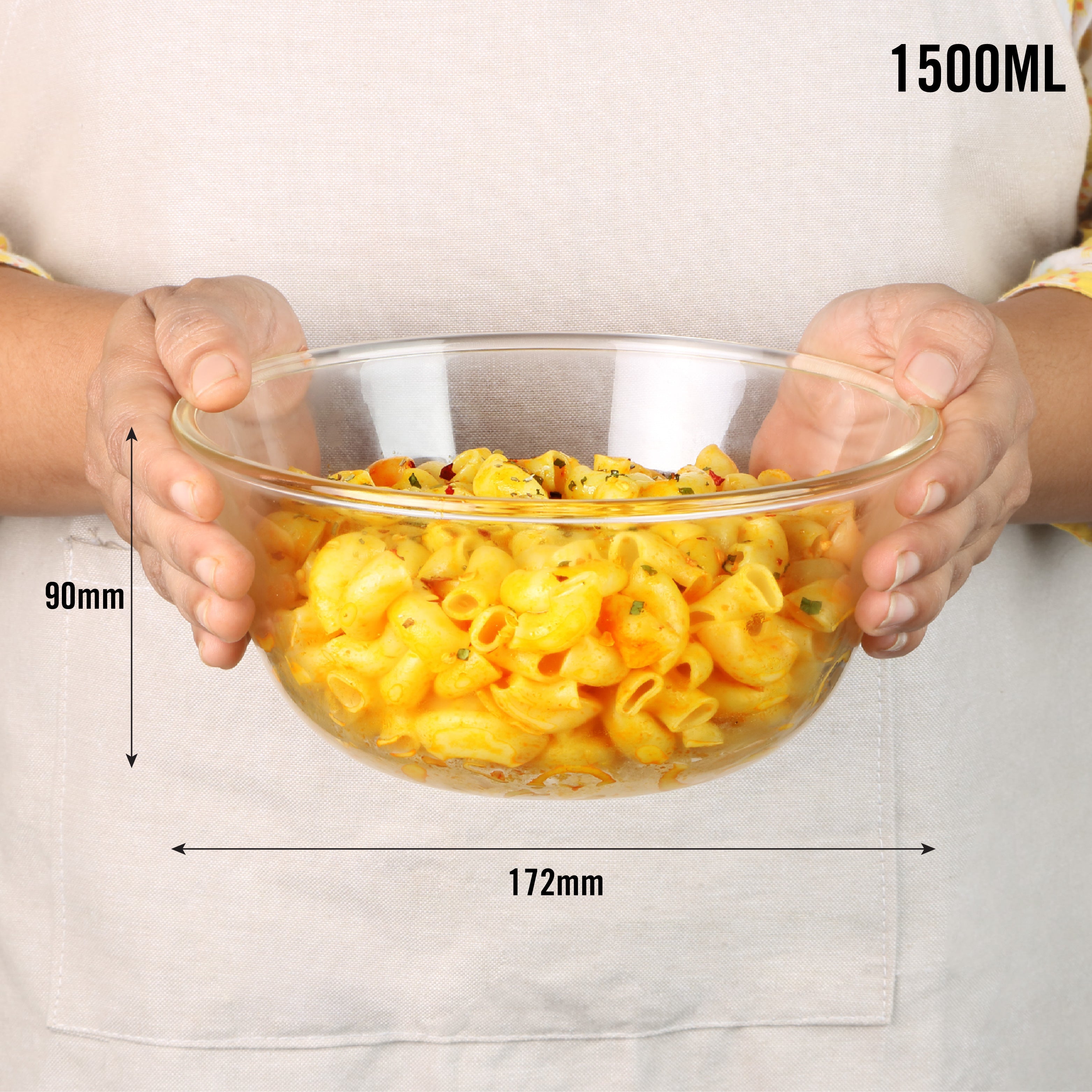 Cello Ovenware Borosilicate Glass Mixing Bowl, 1500ml - view 5