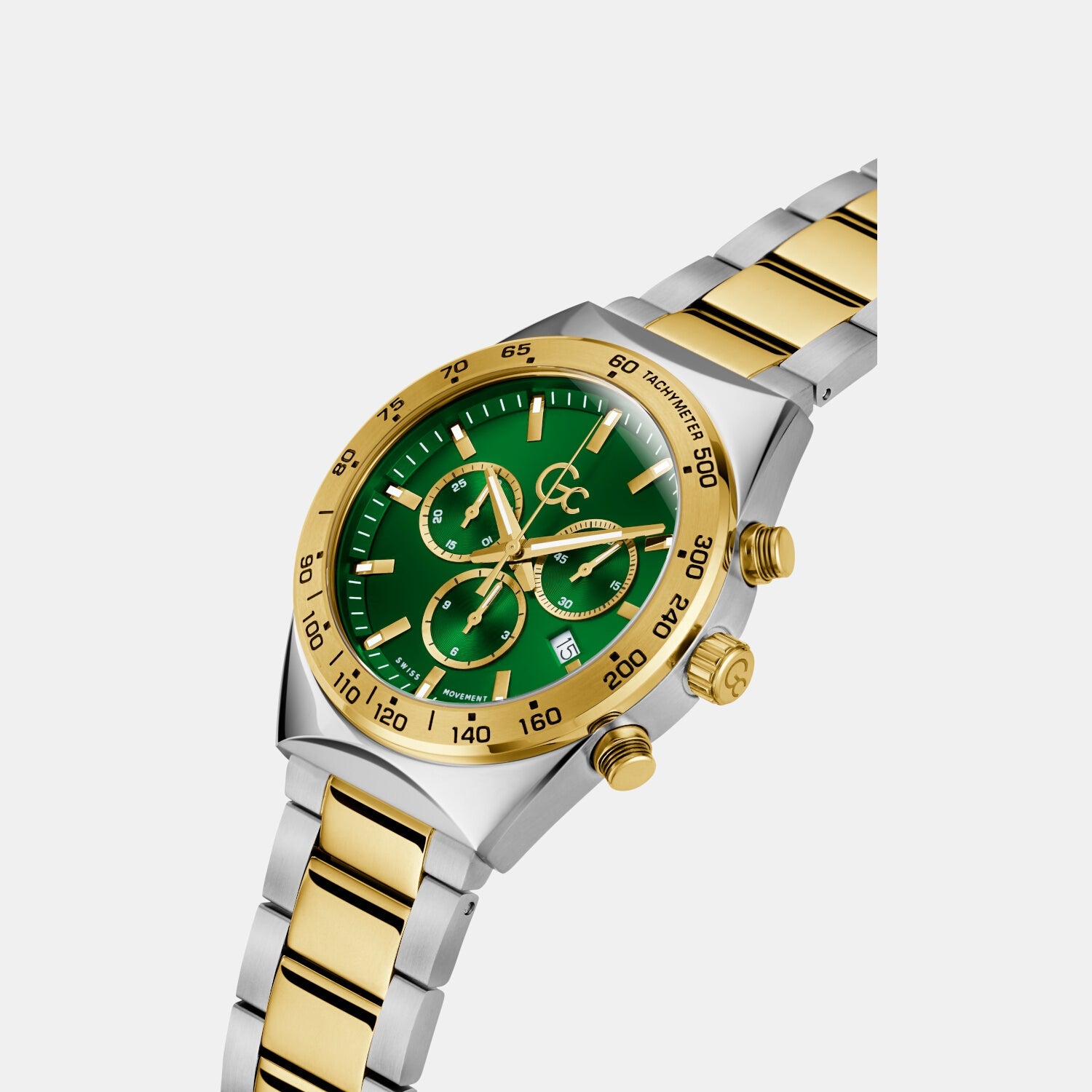 GC Clubhouse Chrono Men Quartz Green Dial Chronograph Stainless Steel Watch Z17001G9MF - view 3