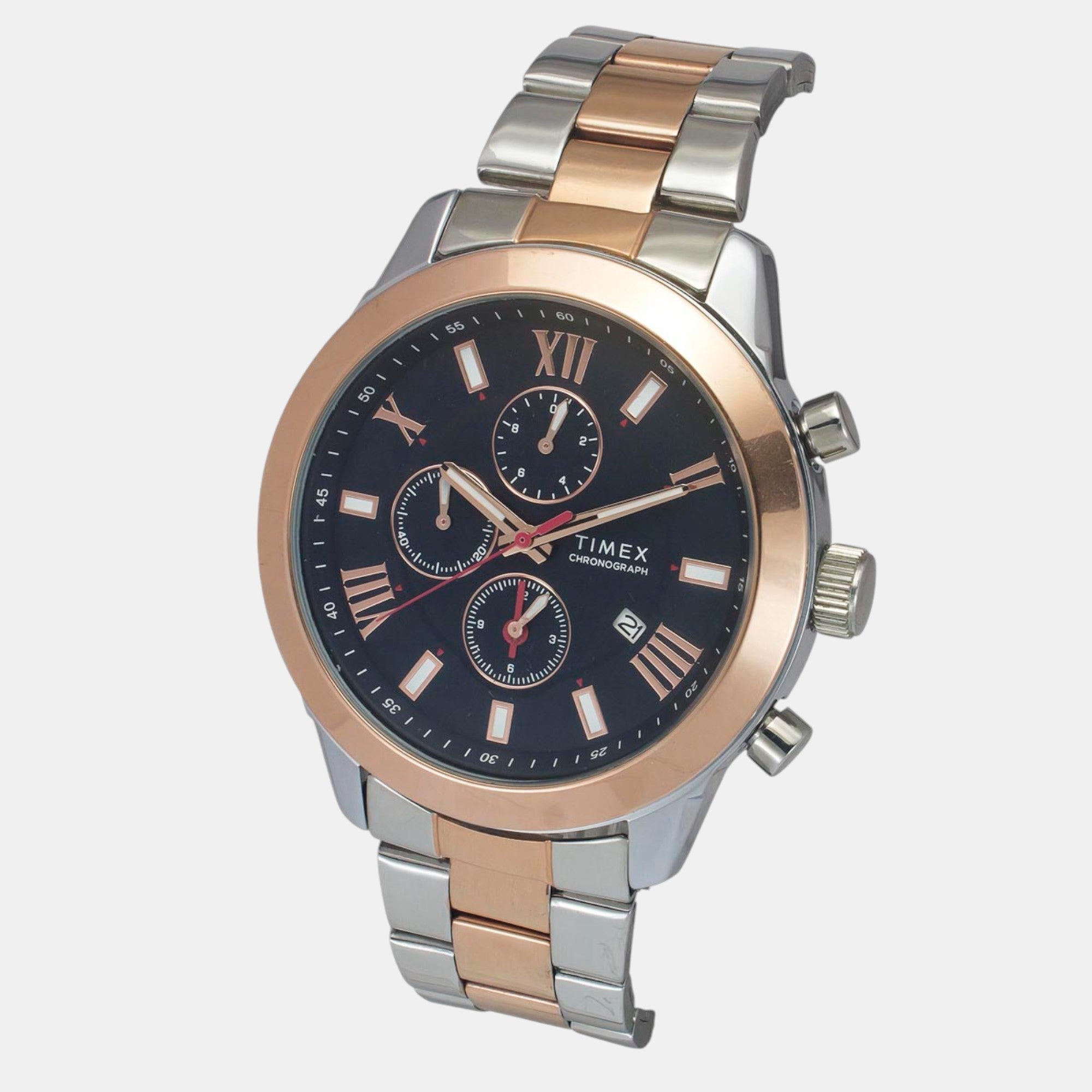 Timex Fashion Men Quartz Blue Dial Chronograph Stainless Steel Watch TWEG18516 - view 2