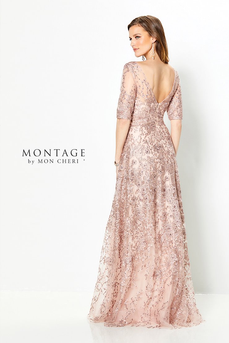 Montage 219976 Long Lace A Line Mother of the Bride Dress - view 2