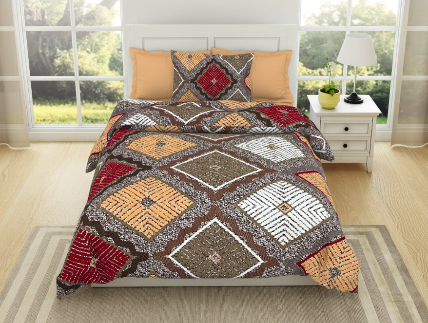 Spaces India Red-Brown Microfiber Single Bedsheet - Shimmer By Welspun