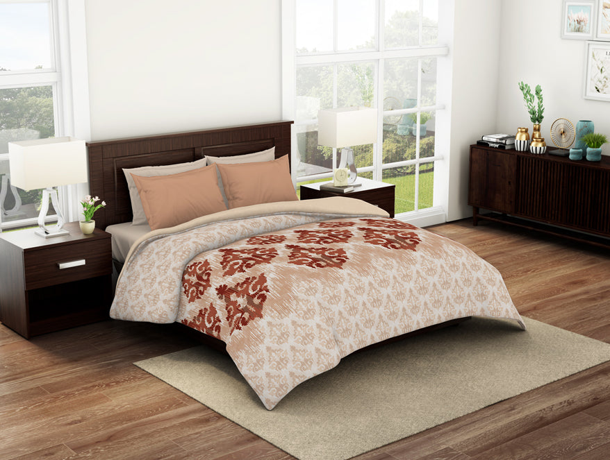 Spaces India Ornate Wheat - Beige 100% Cotton Shell Double Quilt / AC Comforter - Reagalis By Spaces - view 2