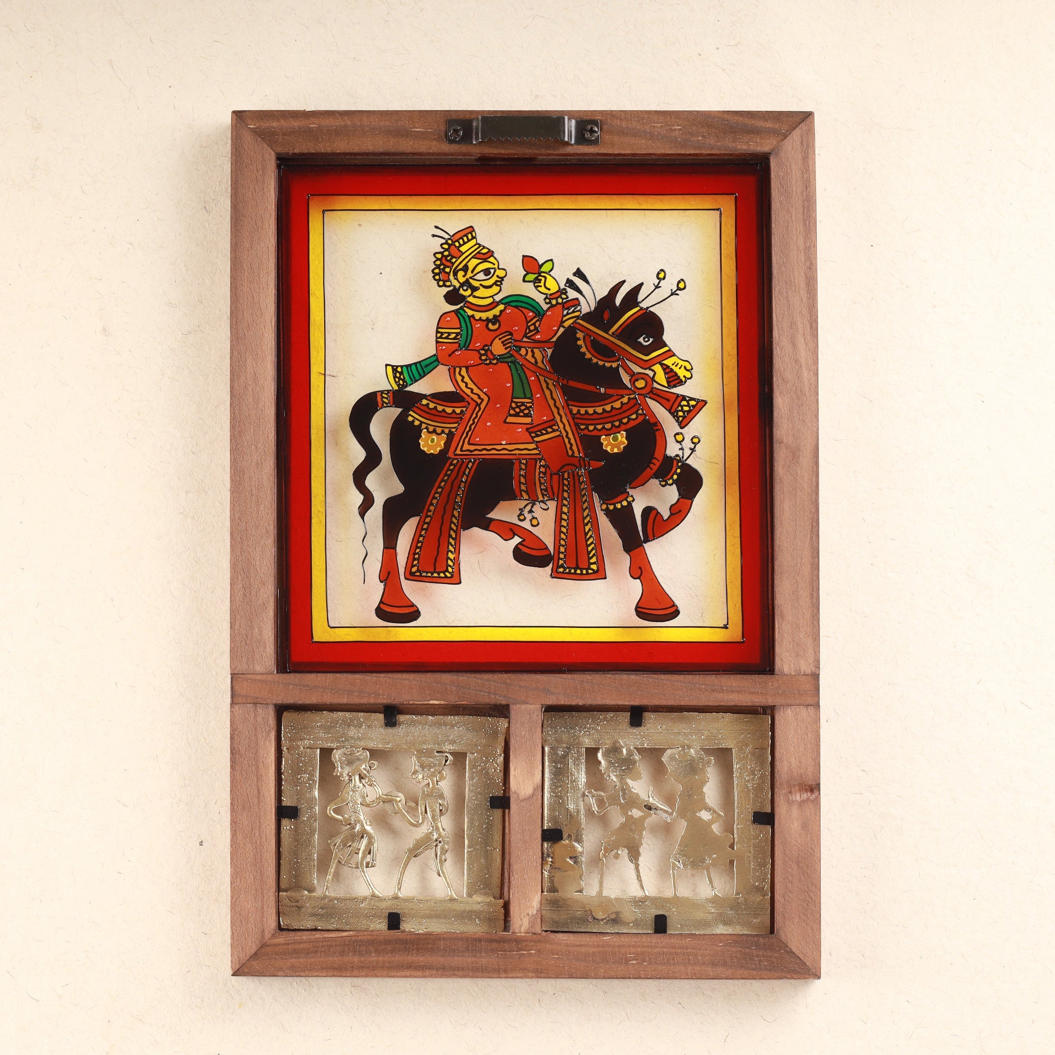 INDIHANDS Ashwa -The Phad Horse Wall Art Frame - view 2