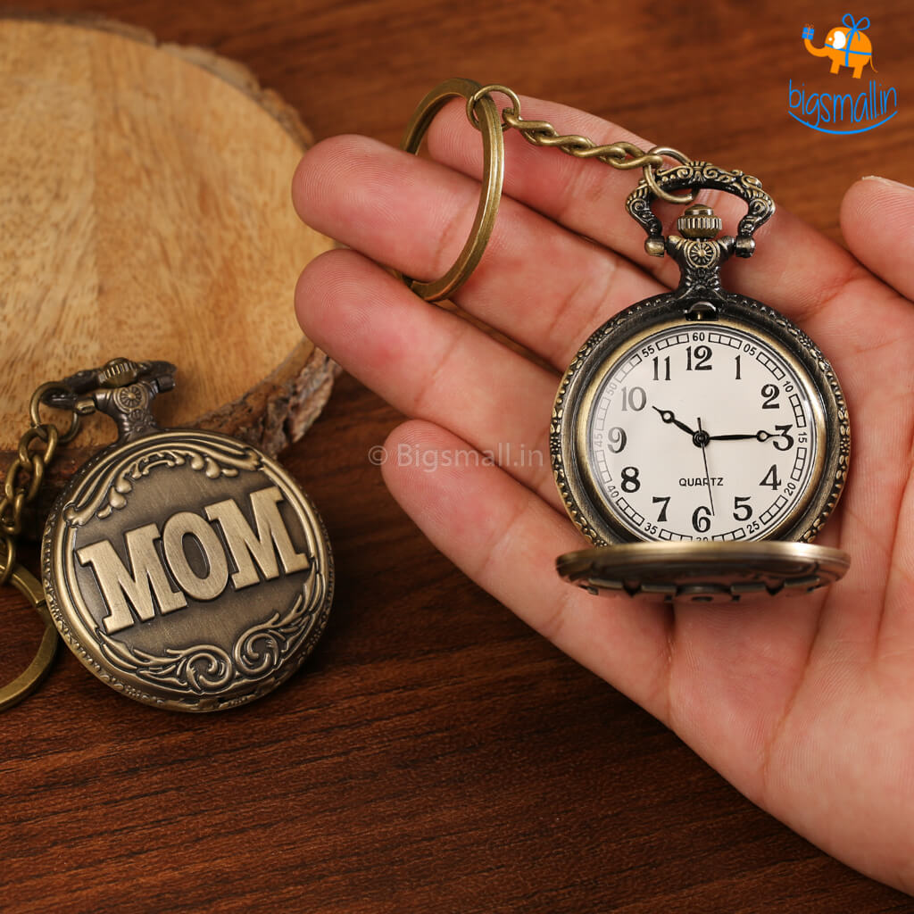 Big Daddy Mom Pocket Watch Keychain – Multi - view 3