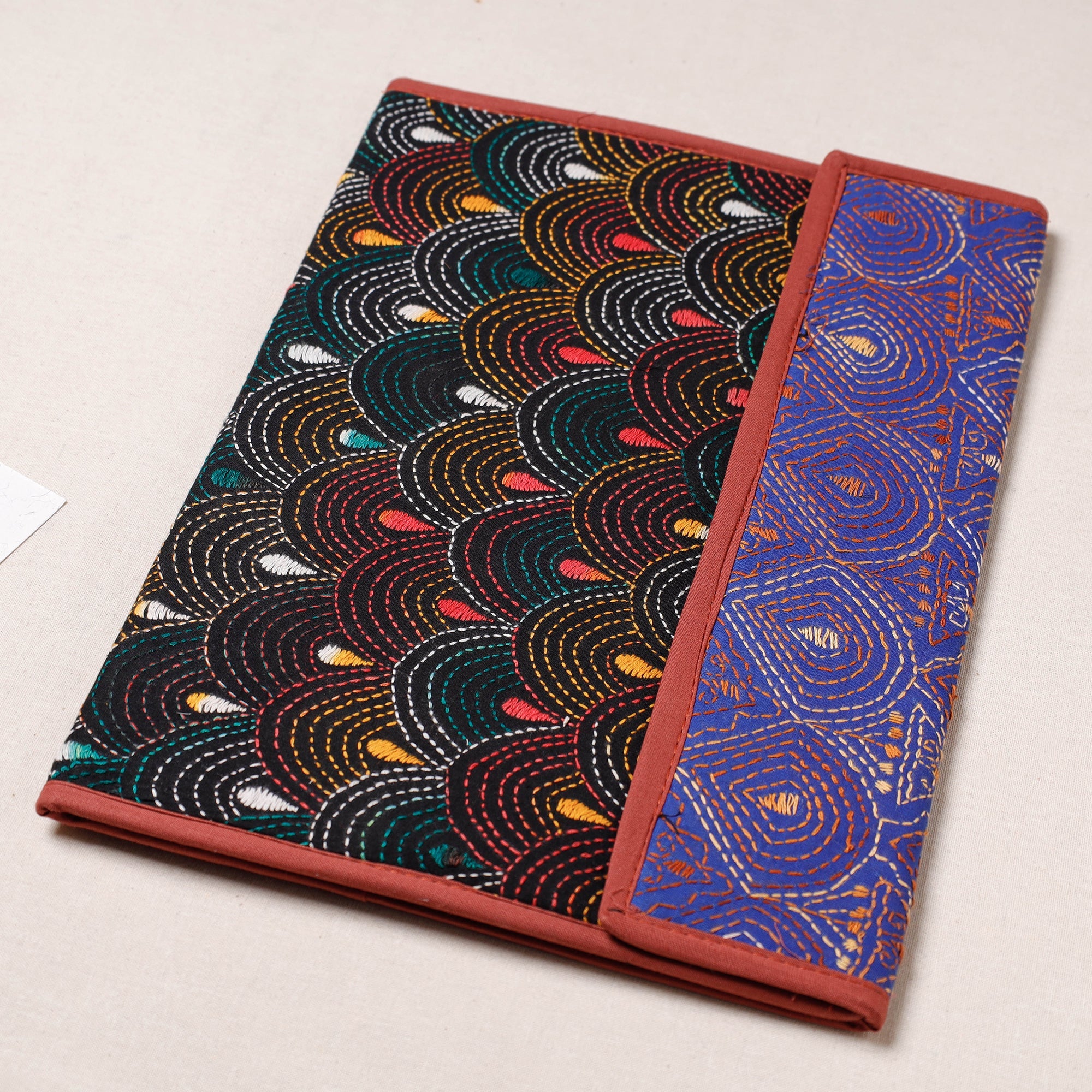ASALKAAR Bengal Kantha Work Handcrafted File Folder - view 2