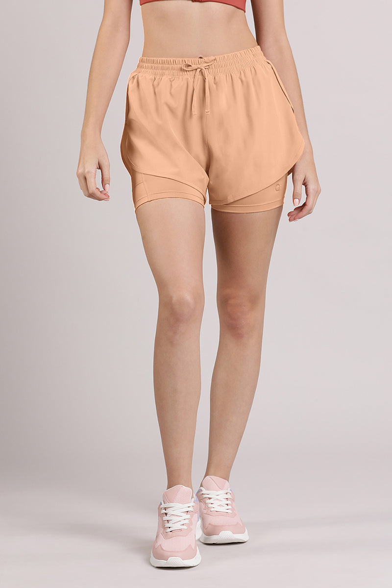 Amante Energize Active Shorts - Cafe Creme