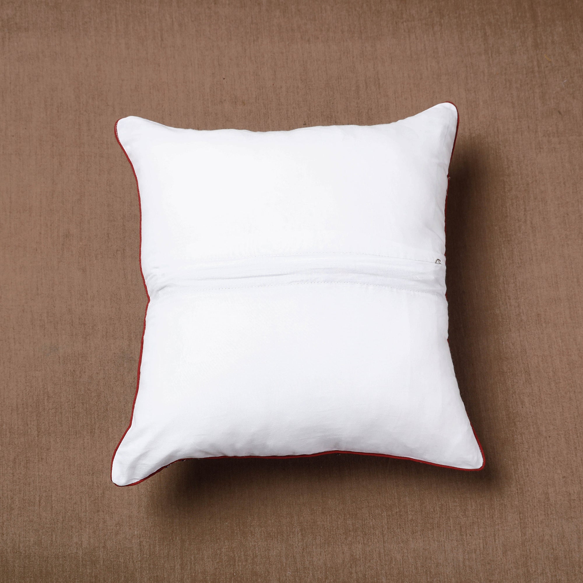 HAVELI CHRONICLES Brown - Block Print Cotton Sanganeri Cushion Cover (16 x 16 in) - view 3