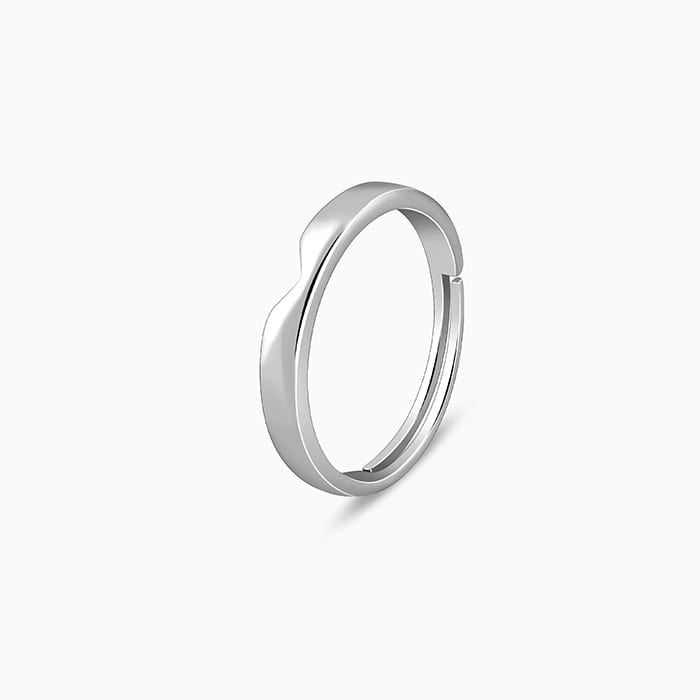 GIVA Jewellery Silver Classic Ring Band For Him - view 4