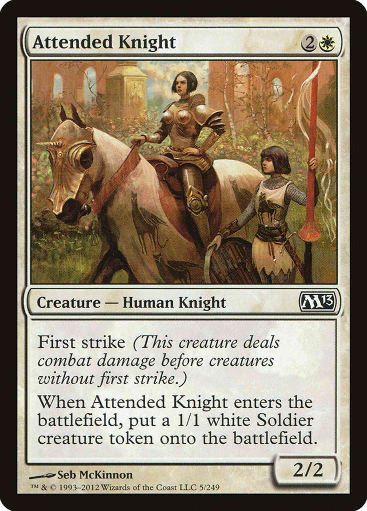 Knight 5 magic – Attended Knight [5] [Magic 2013] [Non-Foil]