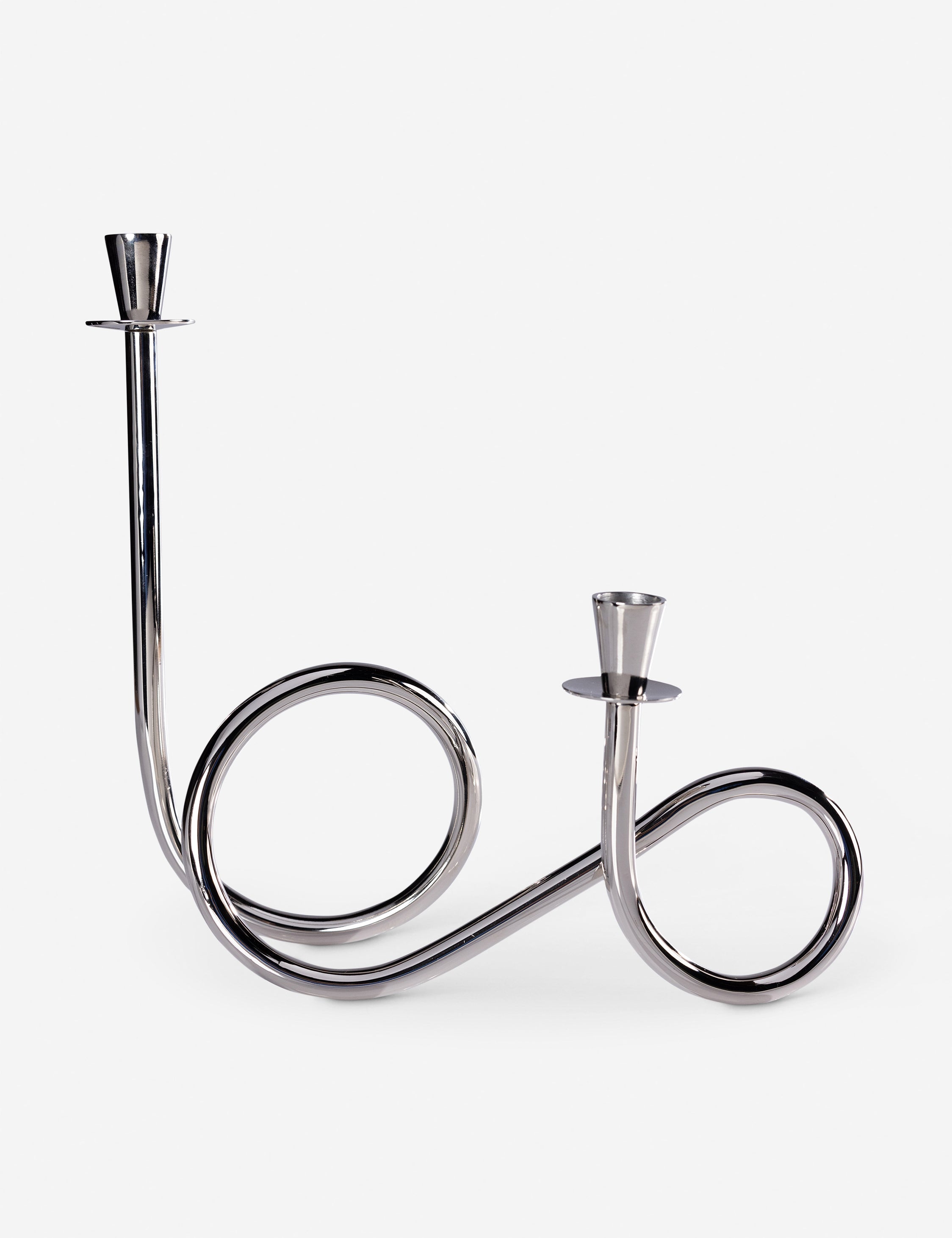 Lulu and Georgia Wicklow Taper Candle Holder – Polished Nickel
