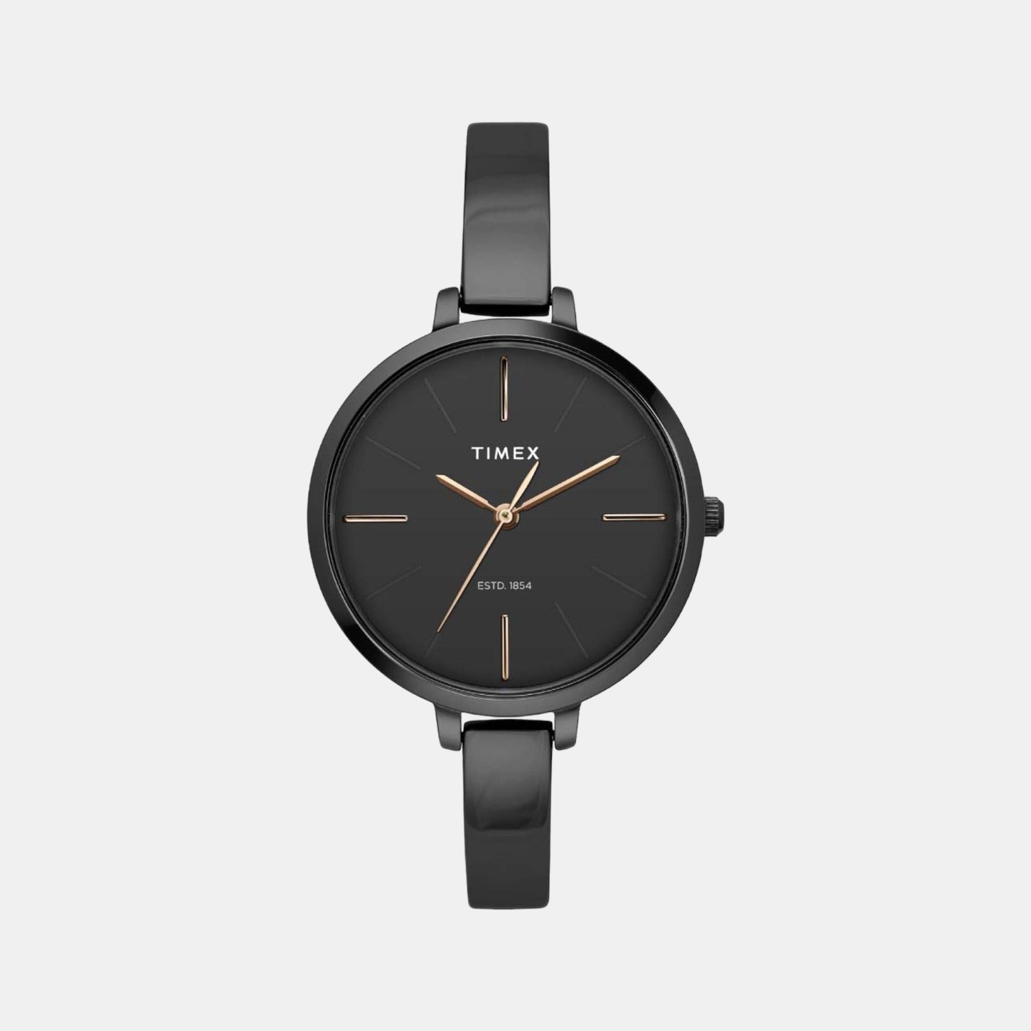 Timex Fashion Women Quartz Black Dial Analog Stainless Steel Watch TWEL12815
