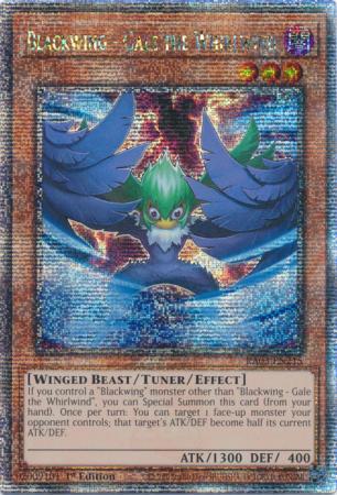 Yu-Gi-Oh! Blackwing - Gale the Whirlwind - RA03-EN215 - Quarter Century Secret Rare - 1st Edition