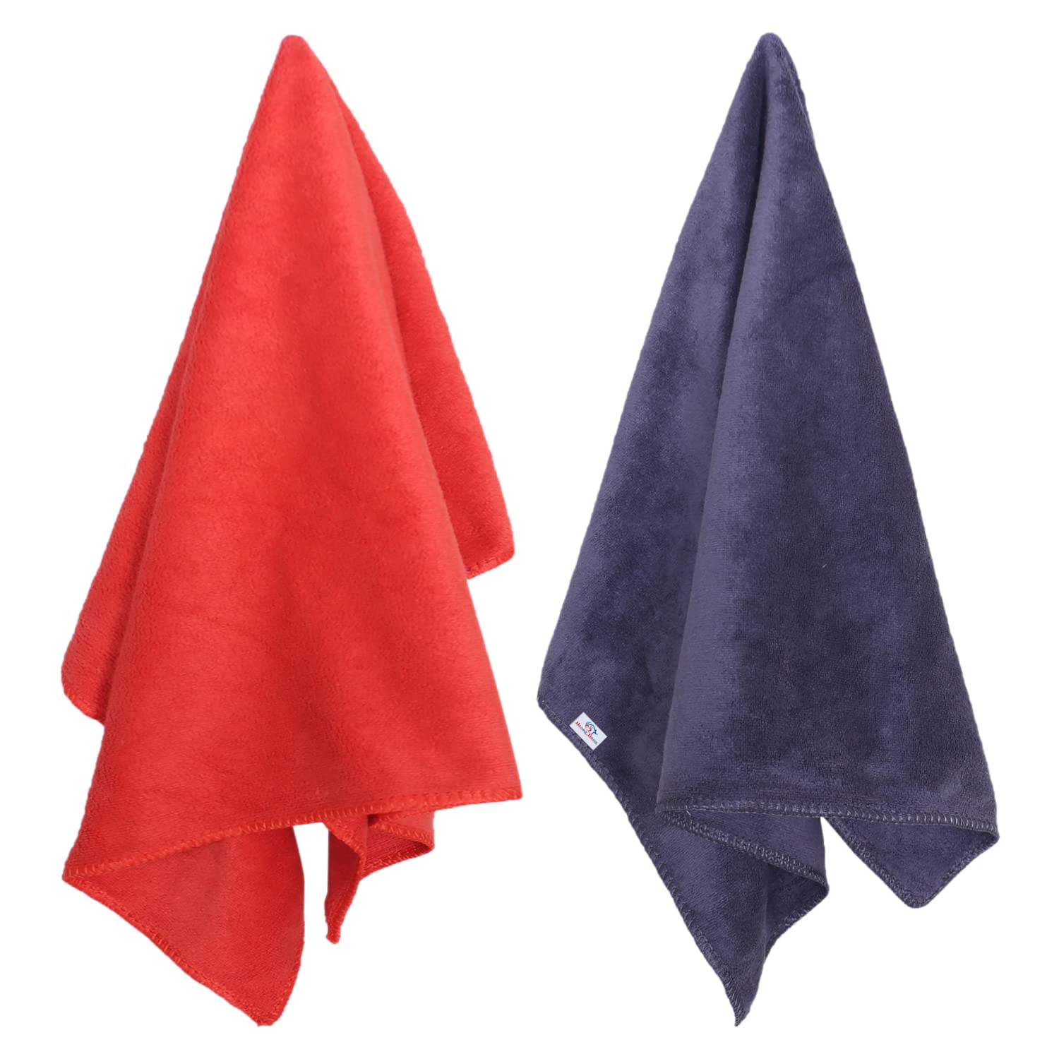 Heart Home Cleaning Cloths|Microfiber Highly Absorbent Wash Towels for Kitchen,Car,Window,24 x 16 Inch,Pack of 2 (Assorted)