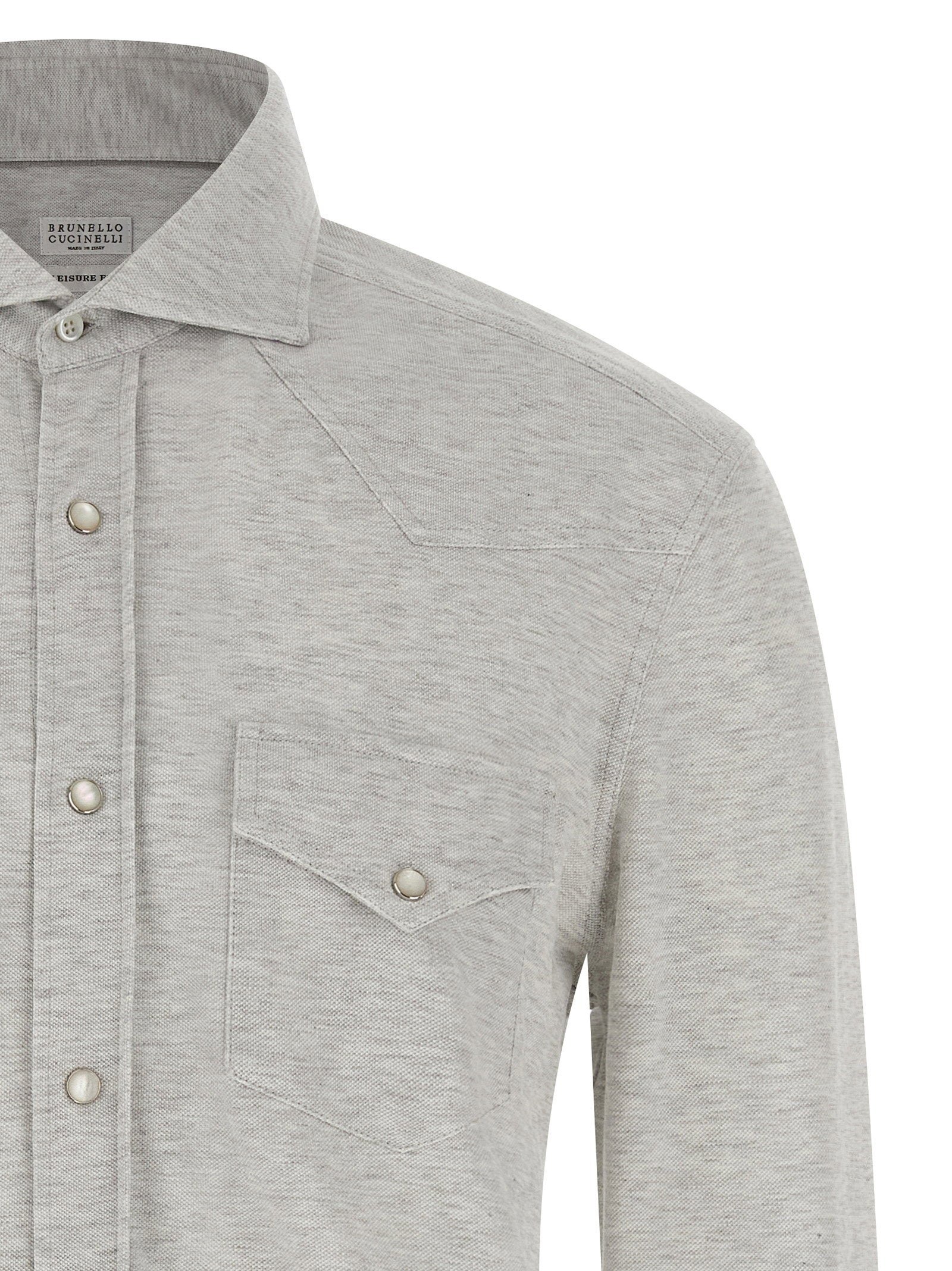 Brunello Cucinelli Piqué Cotton Shirt – 100% cotton - view 3