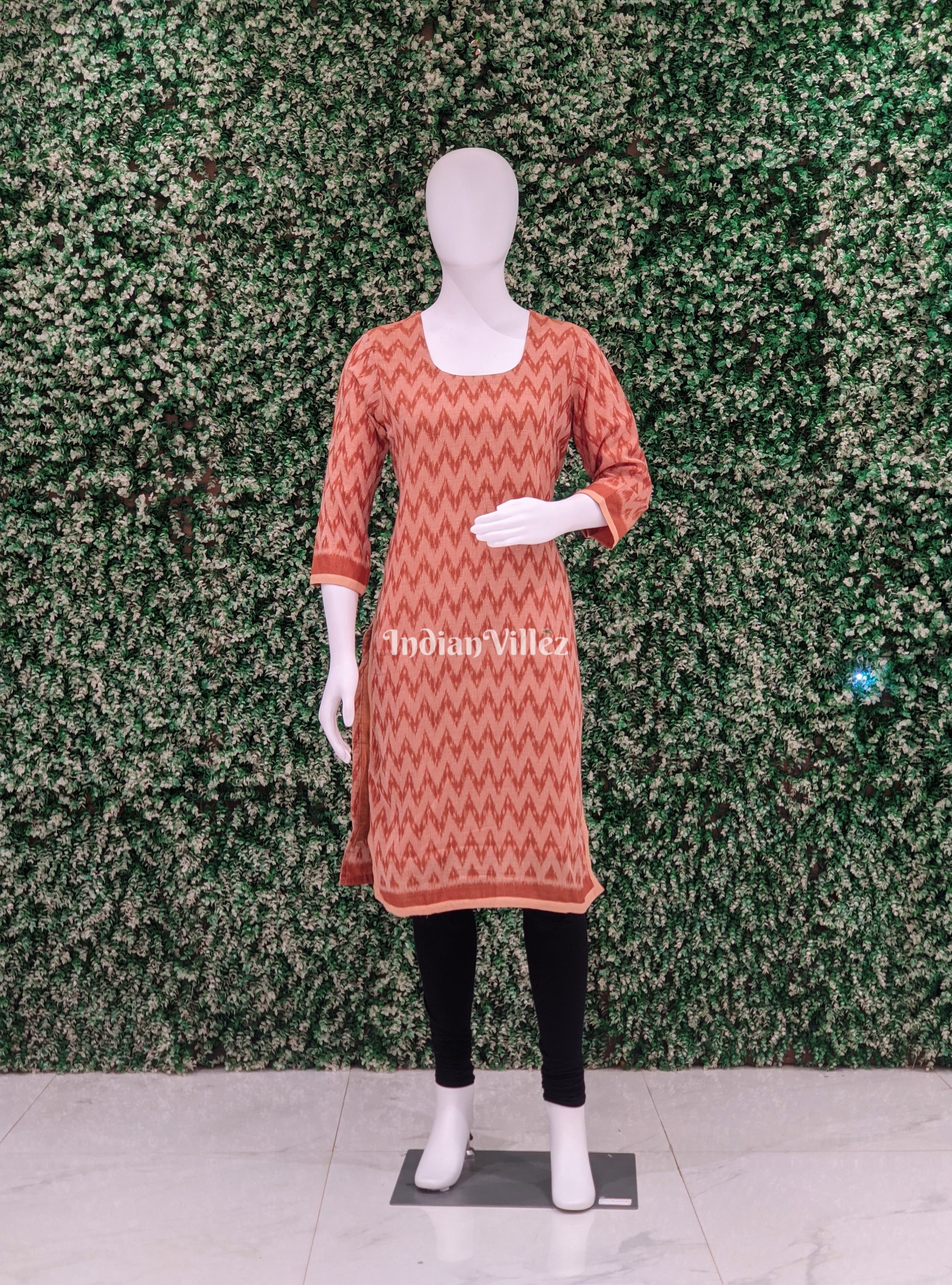 IndianVillèz Odisha Ikat Designer Sambalpuri Cotton Kurti