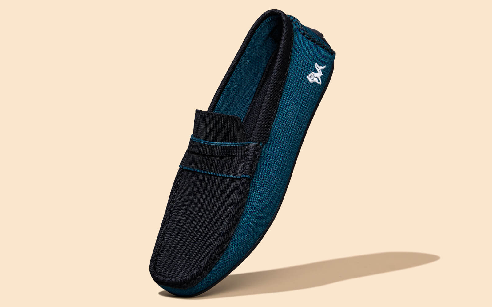 Neeman's ReLive Knit Color Block Loafers : Teal/Black - view 2