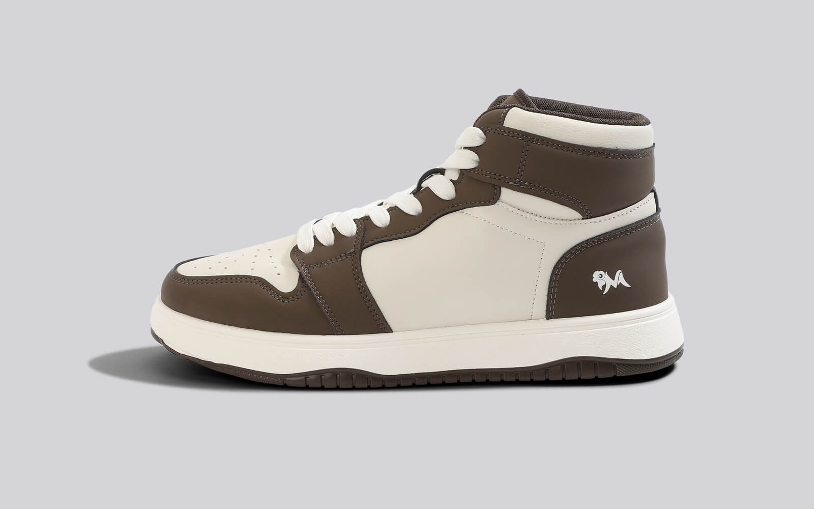 High top ivory-brown – Neeman's Character High Top : Ivory-Brown