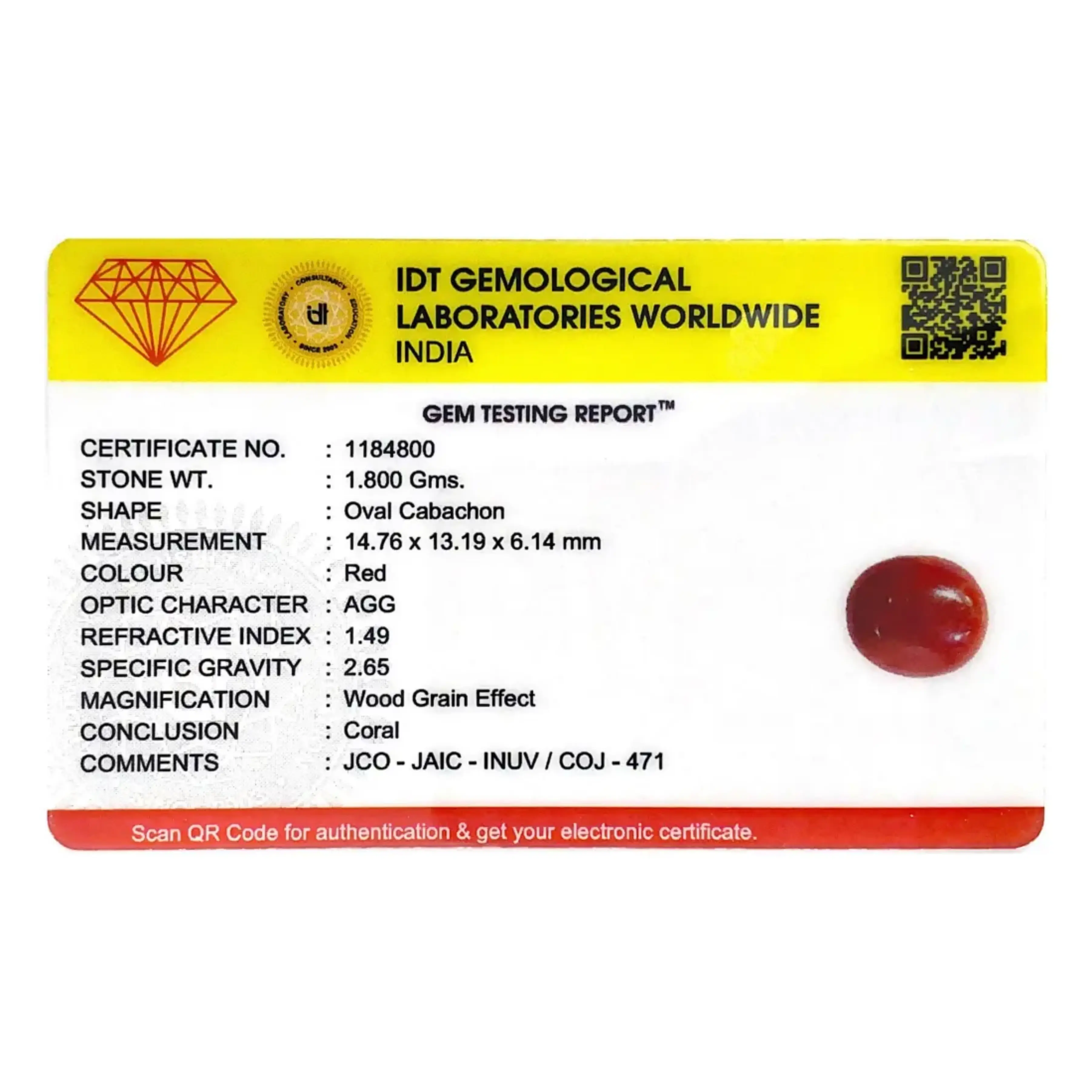 Pramogh Japanese Red Coral - 9 Carat - view 4