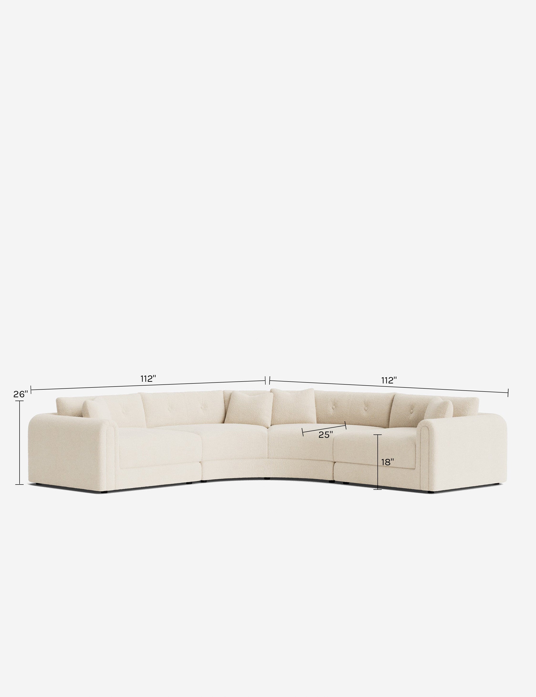 Lulu and Georgia Rosado Modular Corner Sectional Sofa - view 49