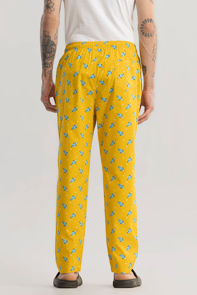 SNITCH Rocket Print Yellow Pyjama - view 6