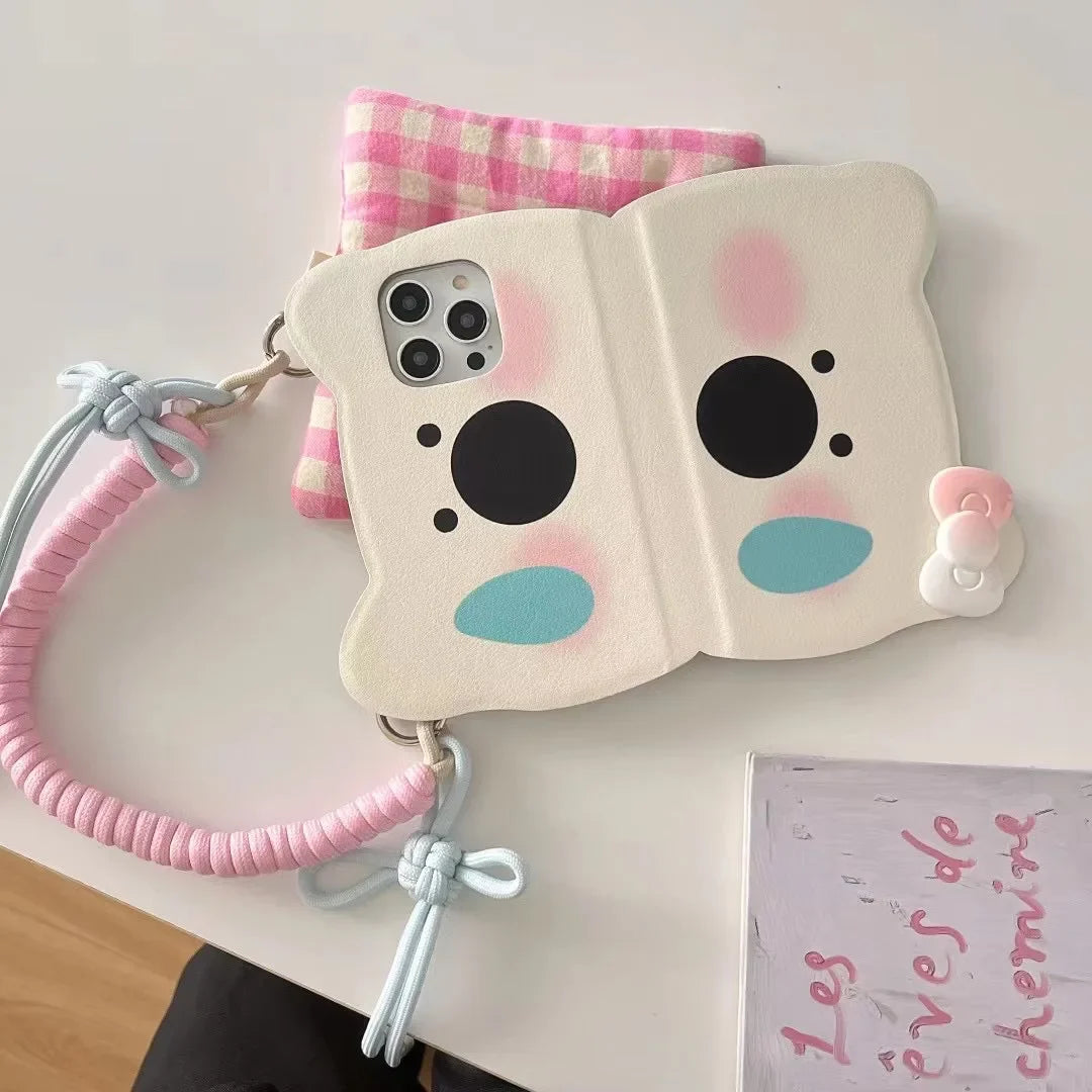 Peeperly Adorable Cute Face Rope Handle Case – No Color