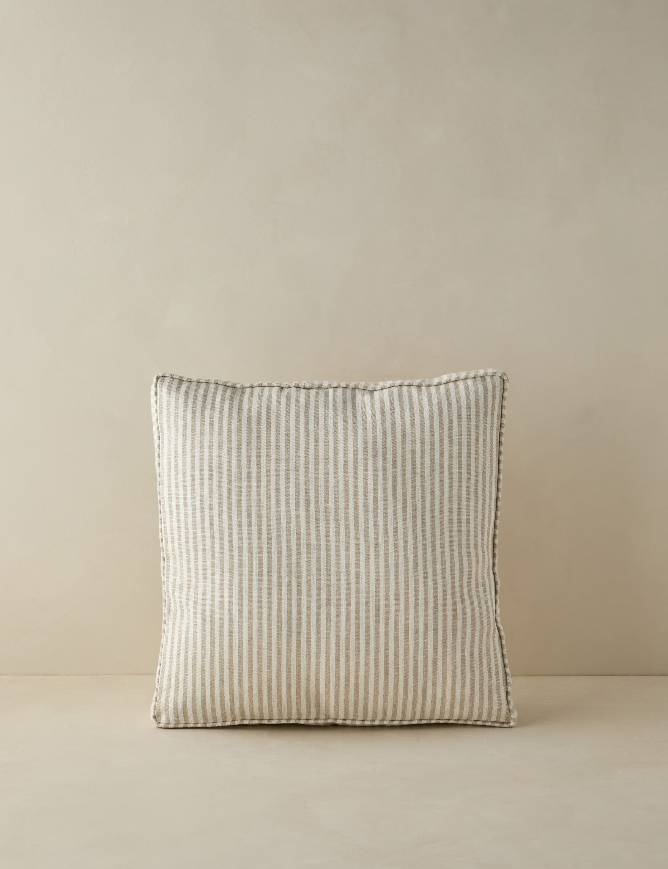 Lulu and Georgia Darrow Linen Box Pillow – Ivory and Natural