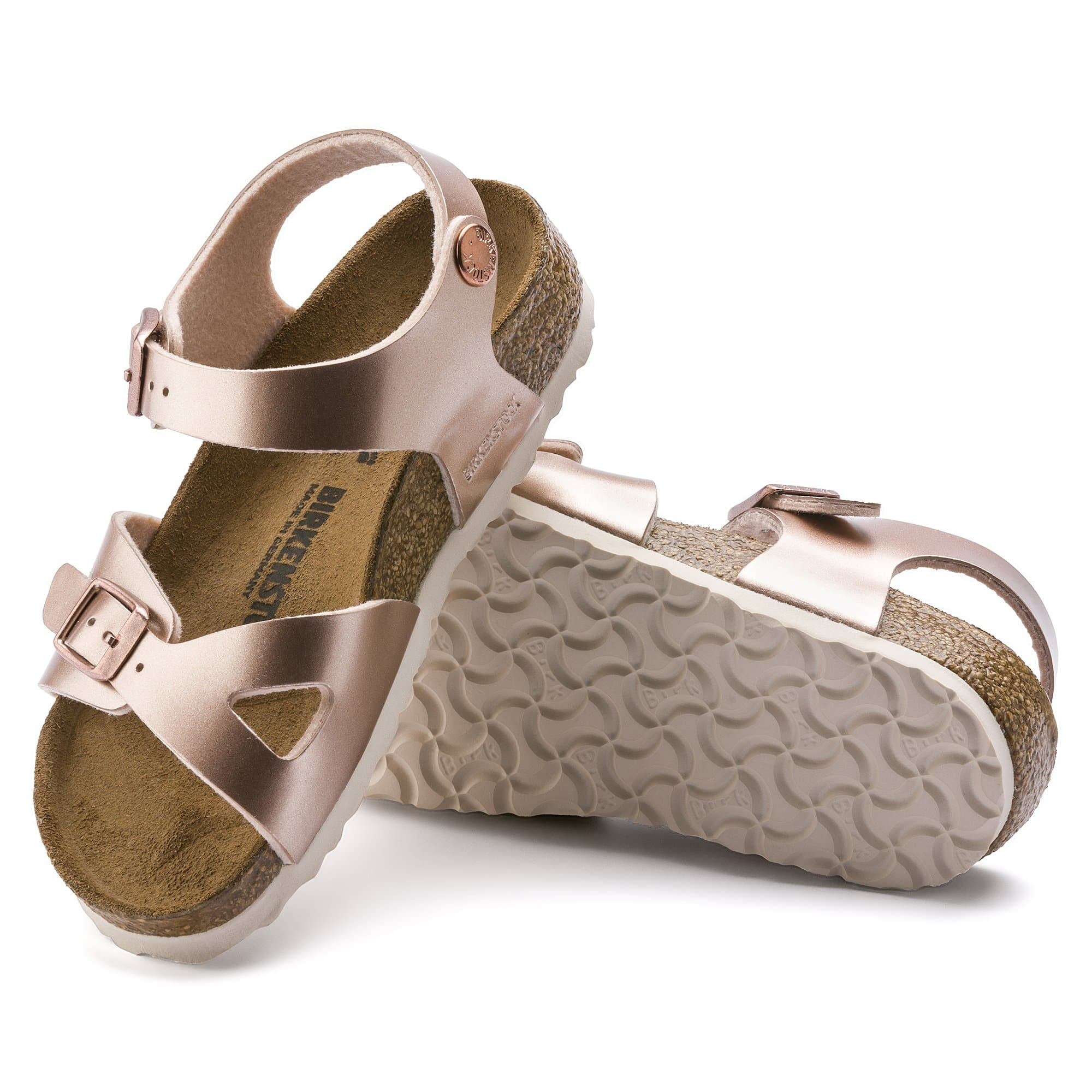 Birkenstock Rio Kids Birko-Flor – Gold Gold/Electric Metallic Copper