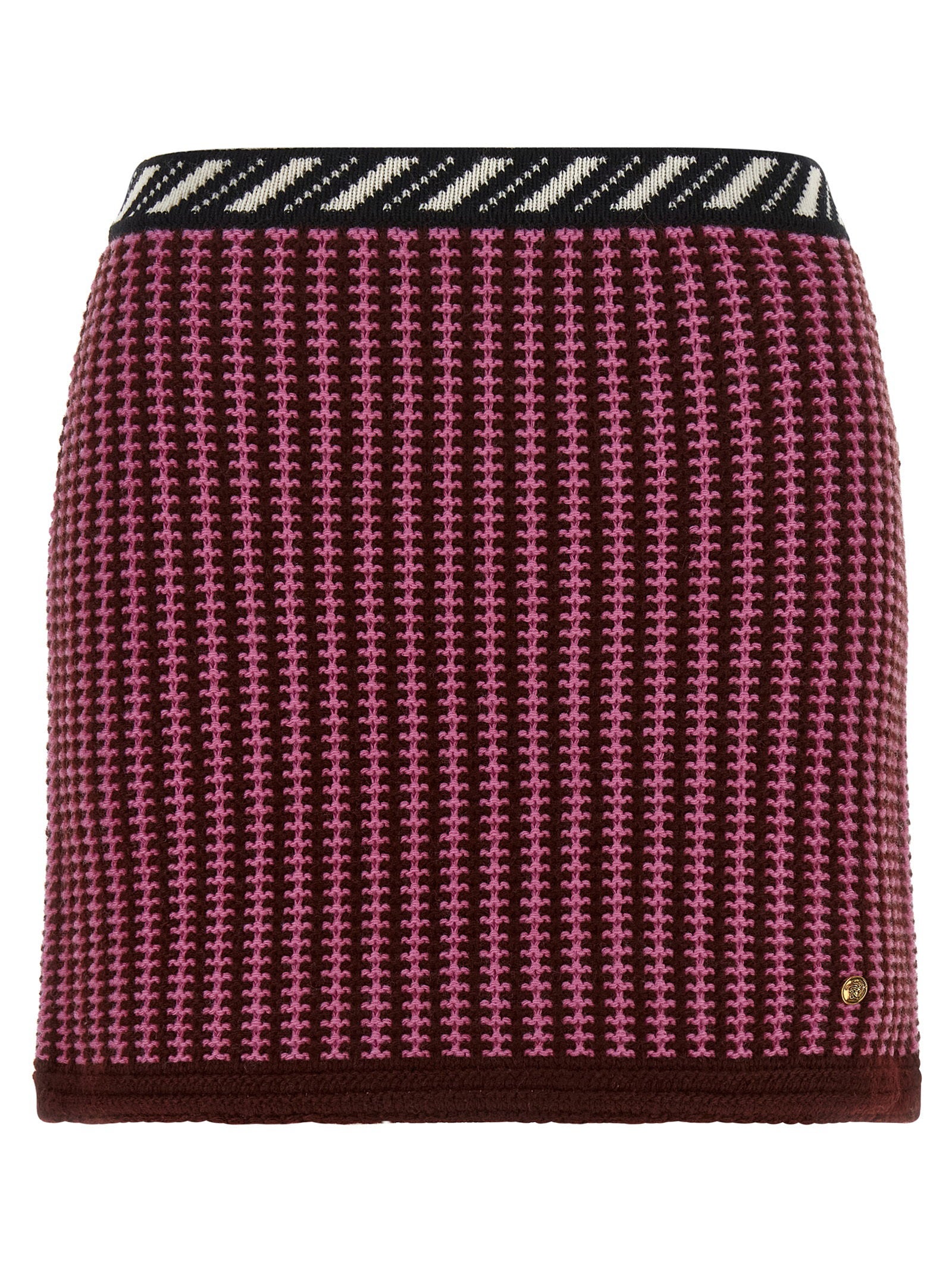 Versace Crochet Knit Skirt – 100% virgin wool