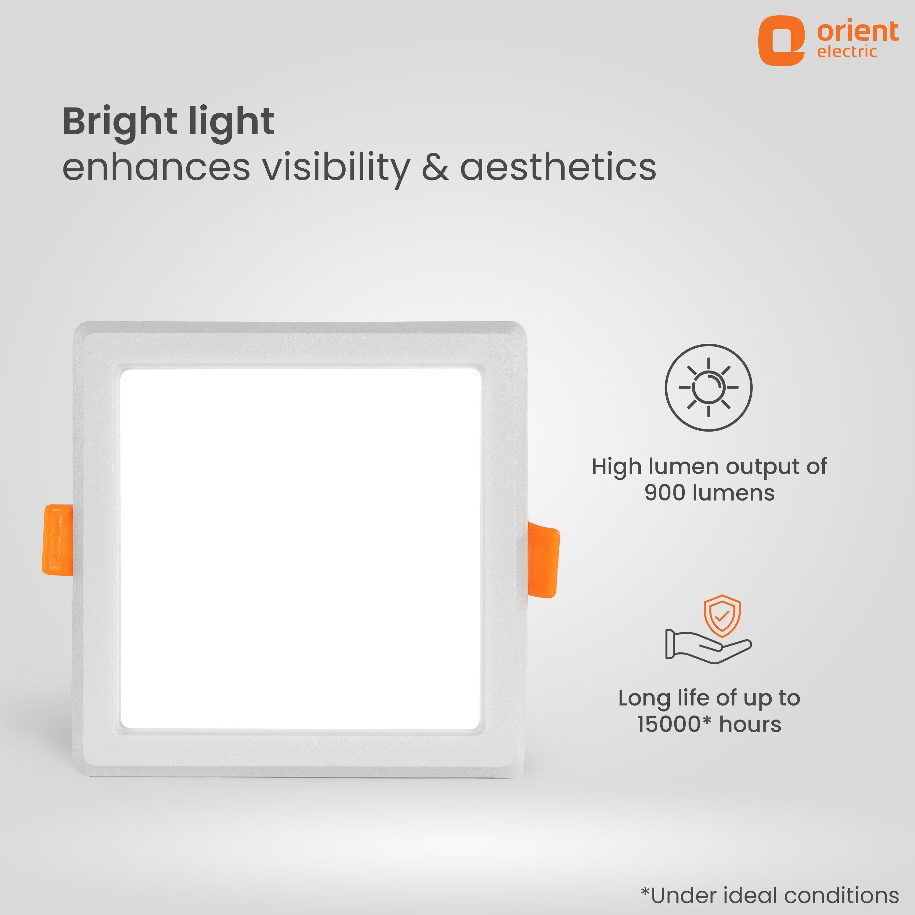 Orient Electric Eternal Backlit LED Recess Panel Square - view 2