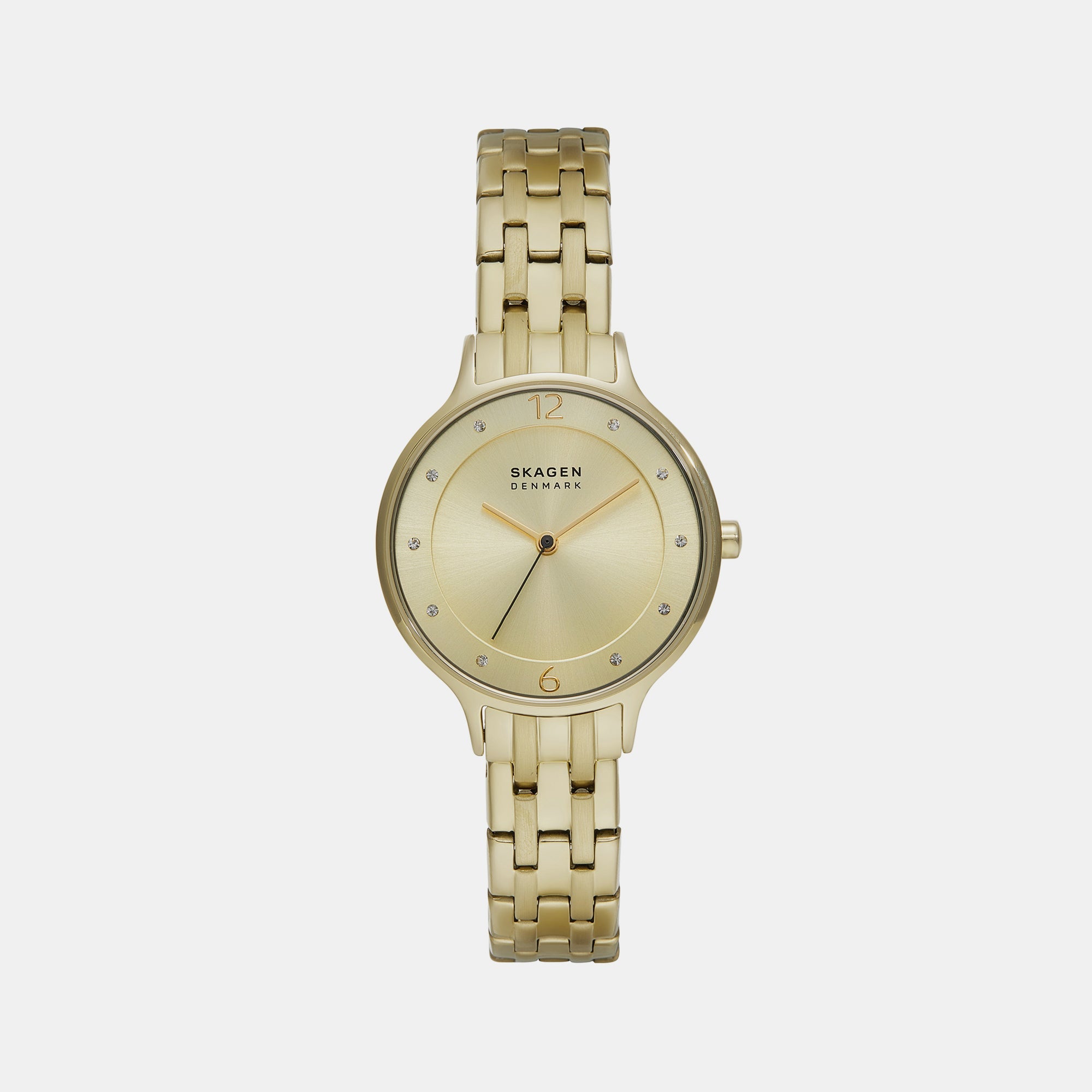 Skagen Anita Lille Women Quartz Gold Dial Analog Stainless Steel Watch SKW3127