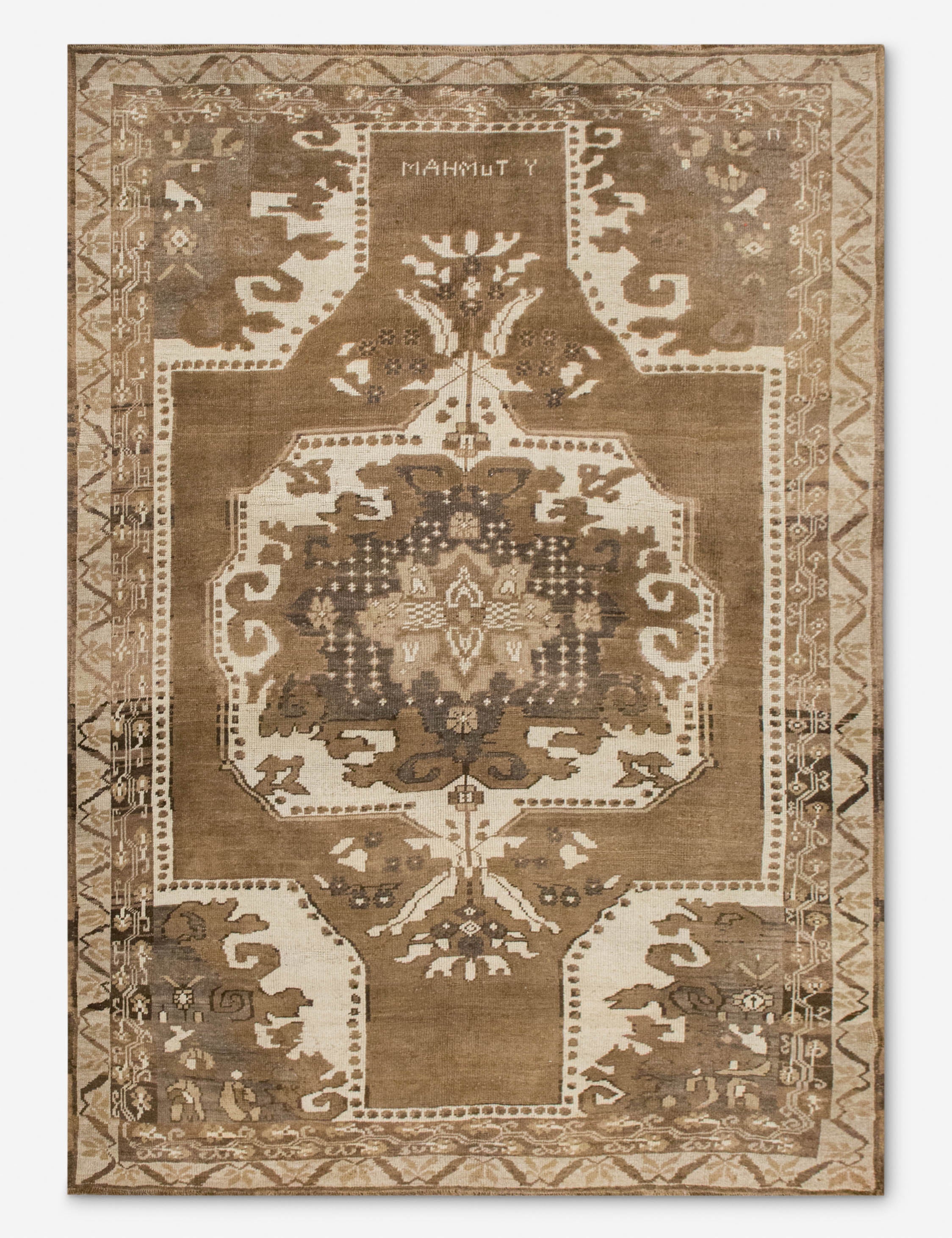 Lulu and Georgia Vintage Turkish Hand-Knotted Wool Rug No. 560, 7'11" x 9'7"