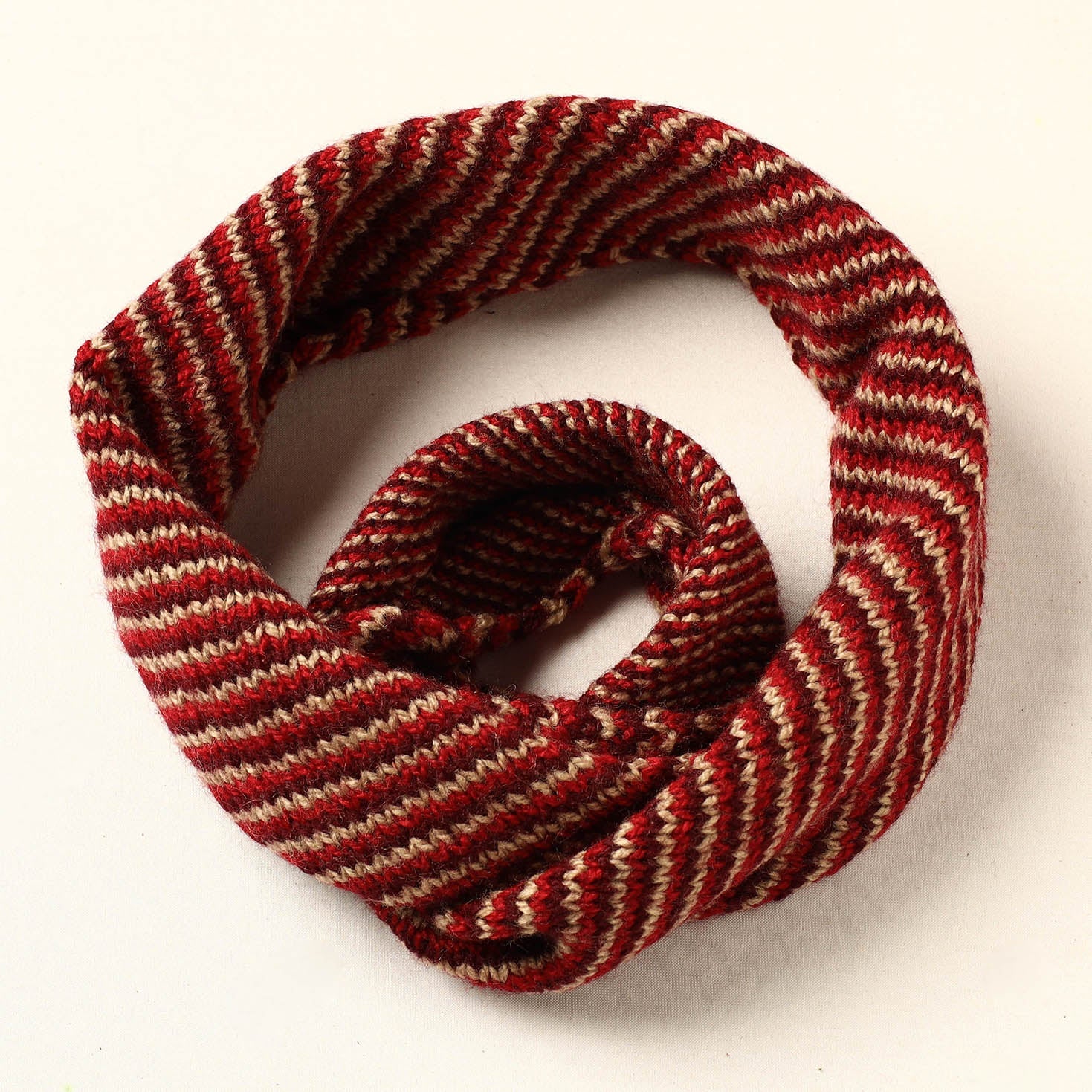 KILMORA Brown - Kumaun Hand Knitted Woolen Neck Warmer - view 2