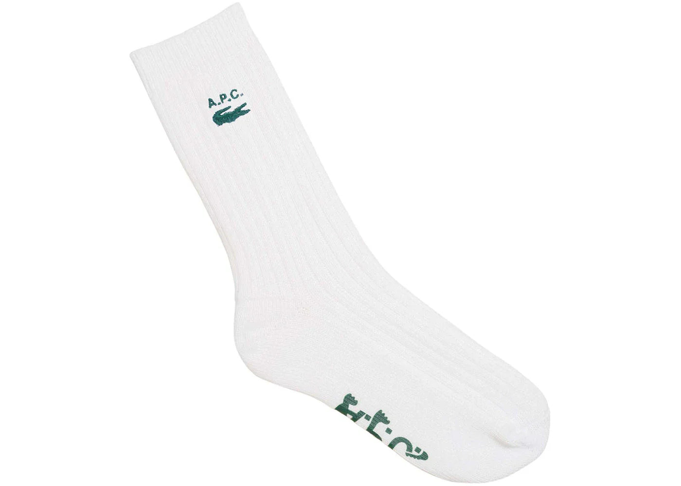 P c x – A.P.C. x Lacoste Socks White