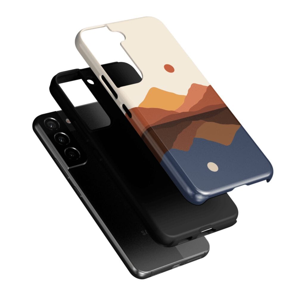 Casetry Opposites Attract | Day & Night Colorblock Mountains Samsung Case - view 12