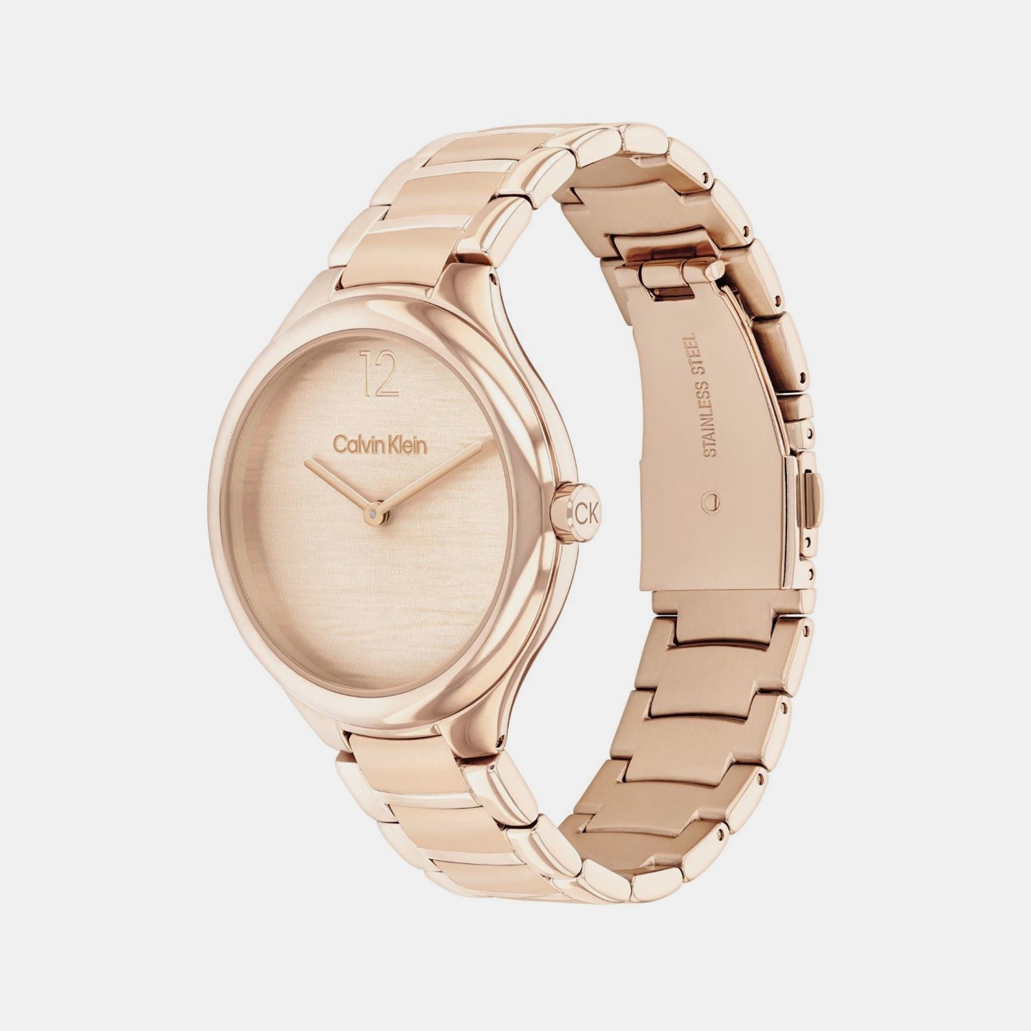 Calvin Klein Delight Women Quartz Carnation Gold Dial Analog Stainless Steel Watch 25100050 - view 2
