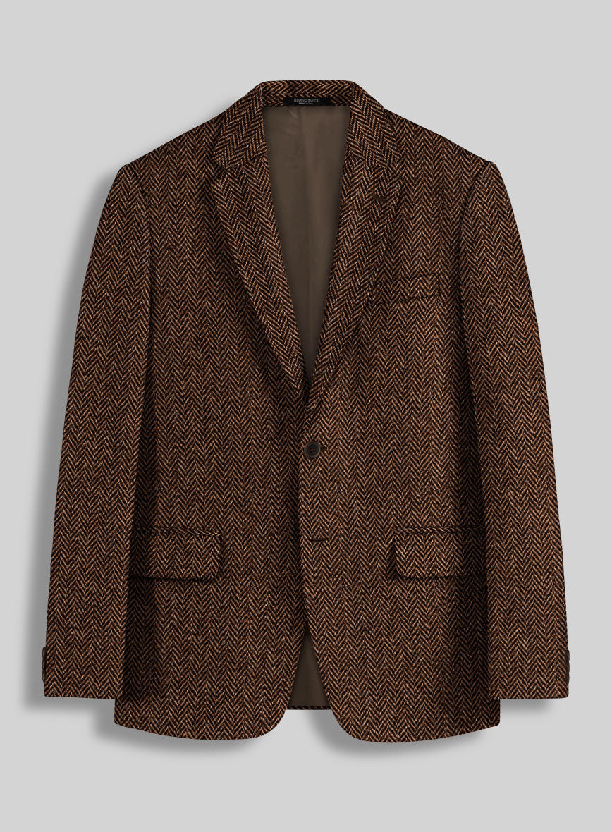StudioSuits Harris Tweed Walnut Herringbone Jacket