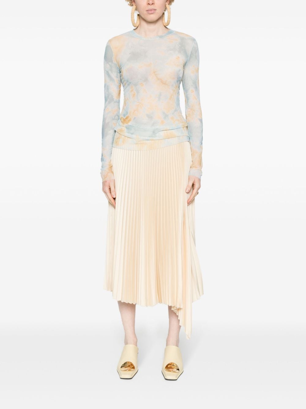 Erika Cavallini Semi-Couture Long sleeve printed t-shirt - view 2
