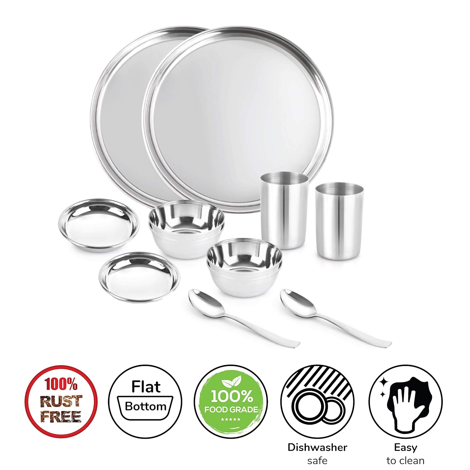 Cello Steelox 12 Pieces Stainless Steel Dinner Set for Family of 2 - view 4