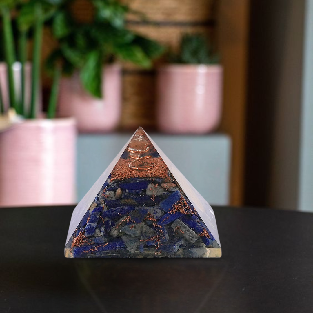Gemsmantra Lapis Lazuli Orgonite Pyramid/Orgone Pyramid - view 2