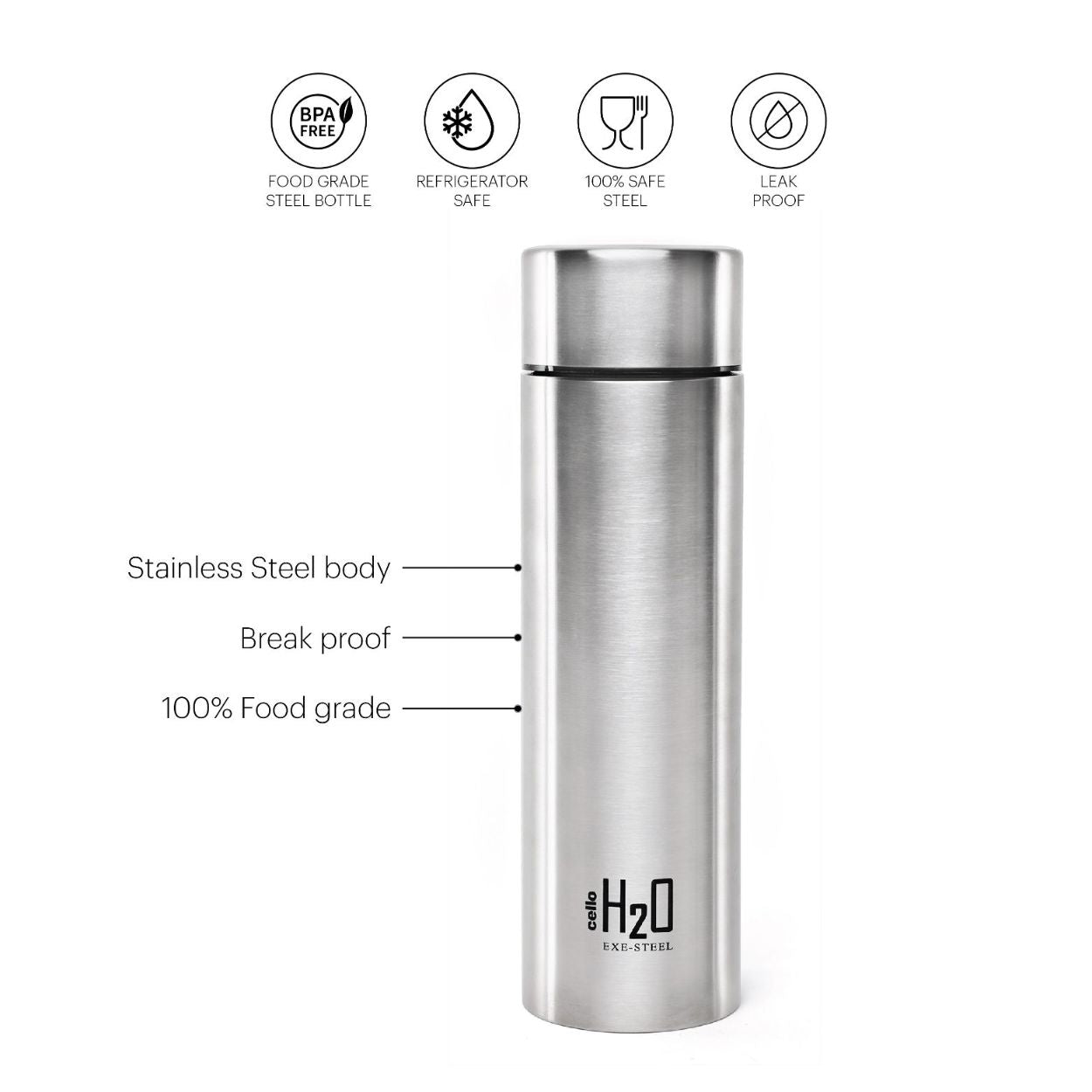 Cello H2O Stainless Steel Water Bottle, 1000ml - view 20